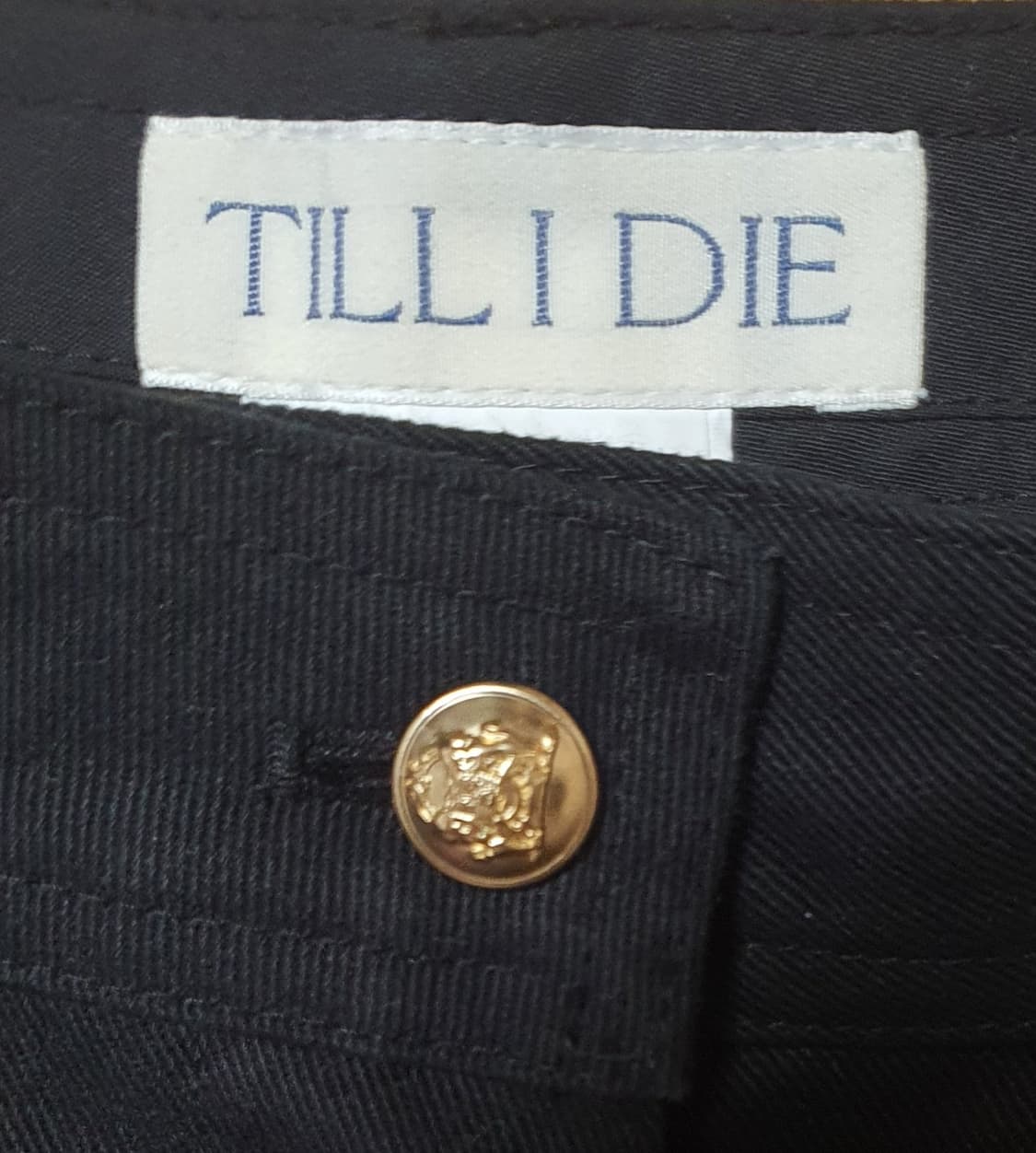 TILL I DIE 틸아이다이 투턱 코튼 쇼트 팬츠 쇼츠 반바지 블랙 상품이미지9