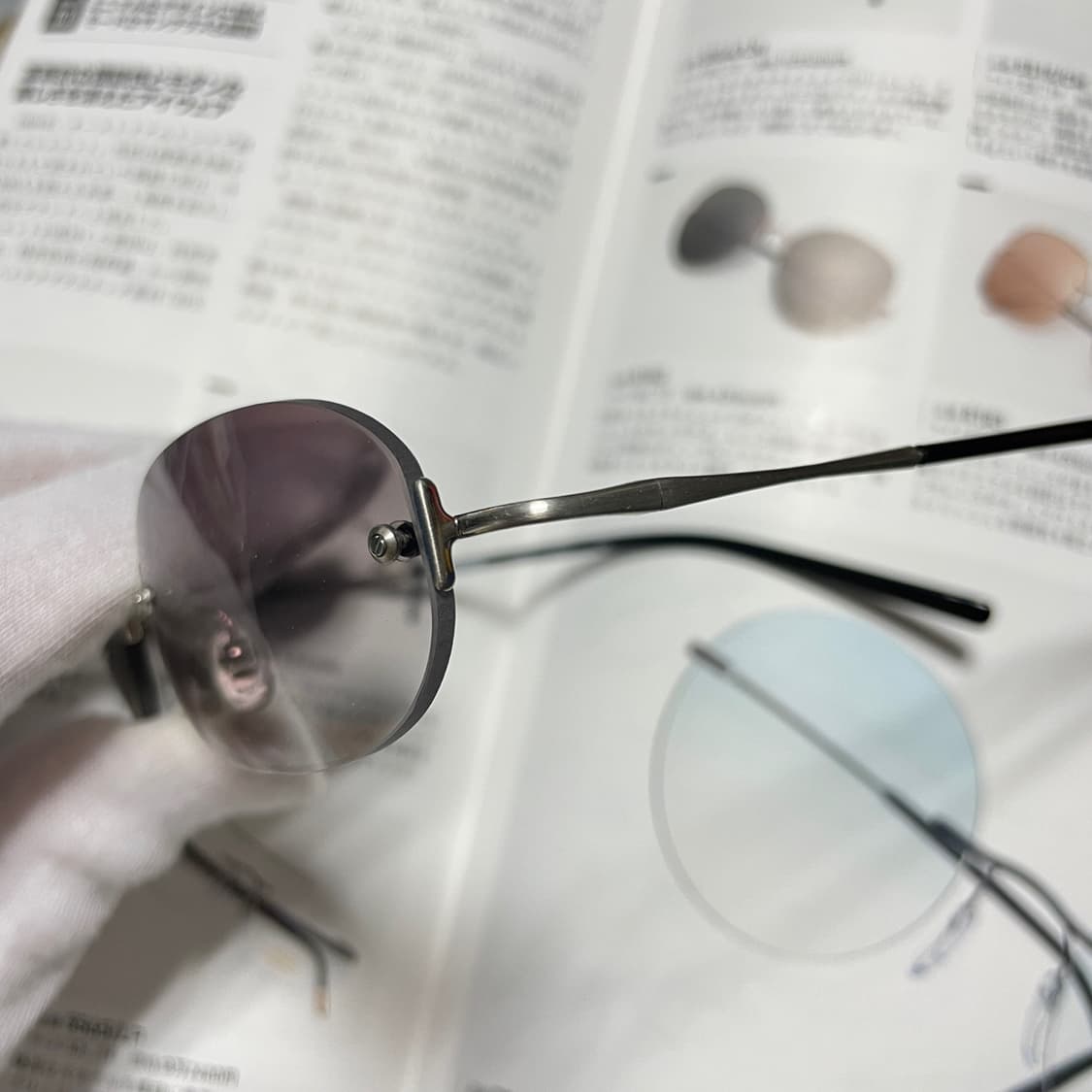 질샌더 JIL SANDER 무테 티타늄 실버 블랙 안경 선글라스 상품이미지3