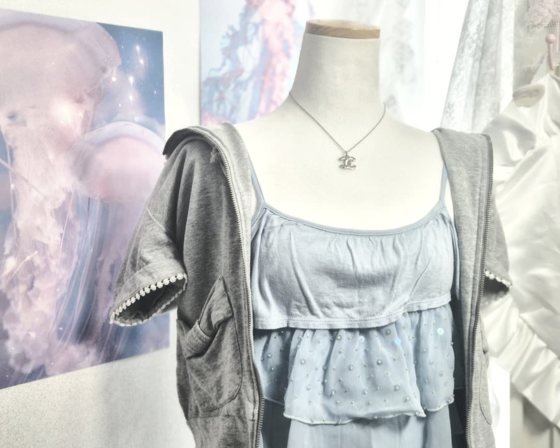 헤이세이 소다 후드 집업 세트 모리걸 히메갸루 여름코디 얼스뮤직 잉그니 상품이미지2