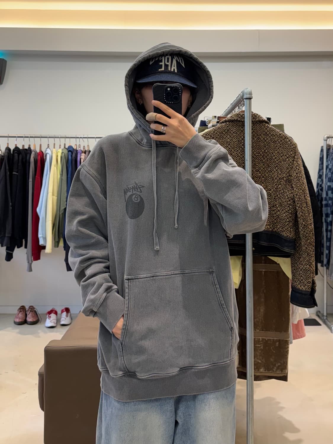 스투시 에잇볼 피그먼트다잉 후드 상품이미지5