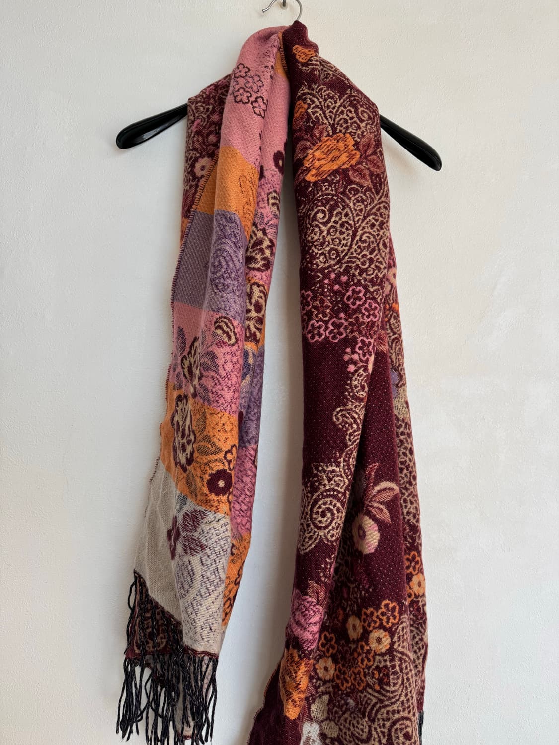 Vtg 빈티지 플라워 패턴 양면 머플러 스툴 상품이미지2