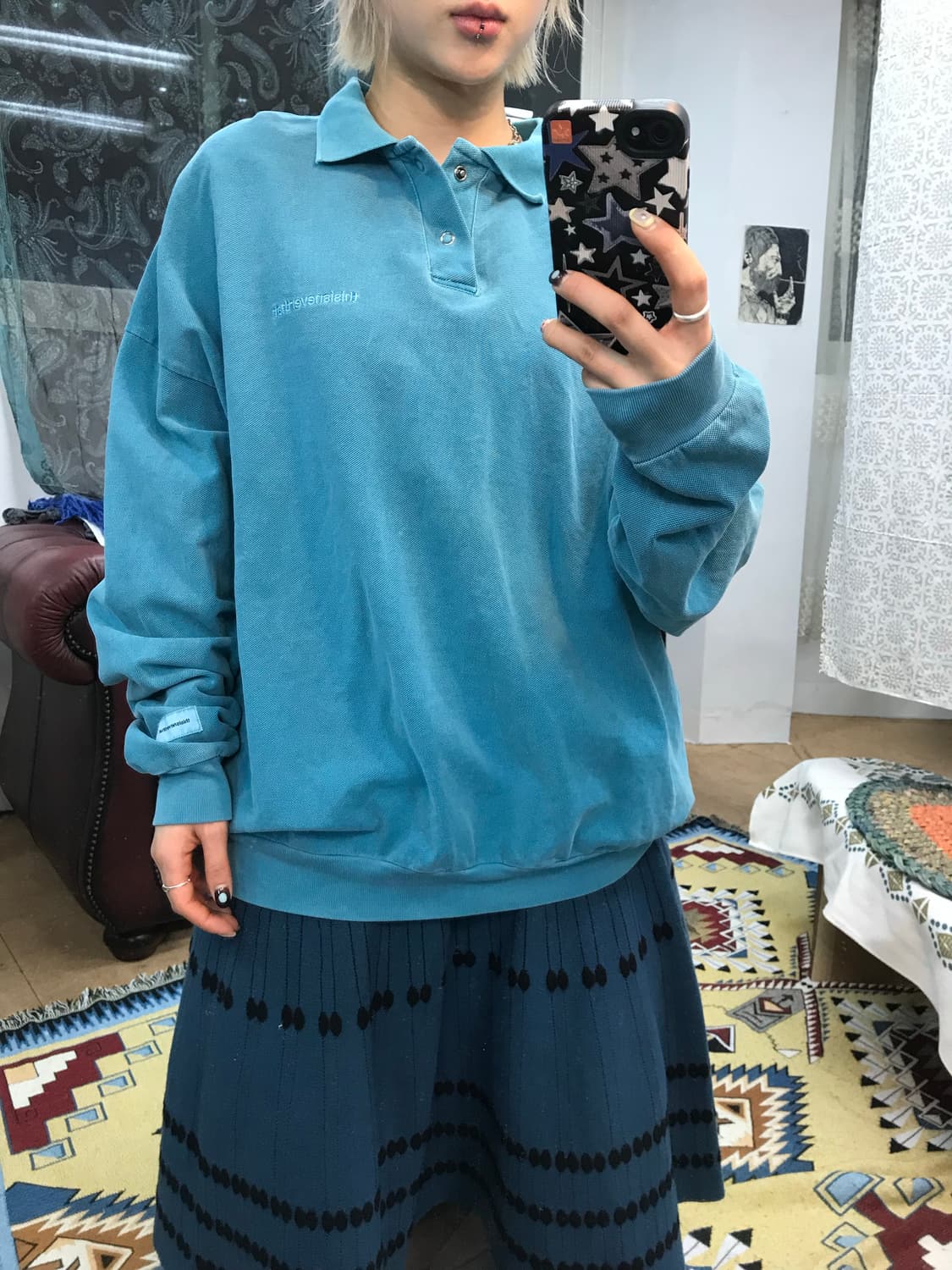 디스이즈네버댓 피그먼트 긴팔 카라티 상품이미지1