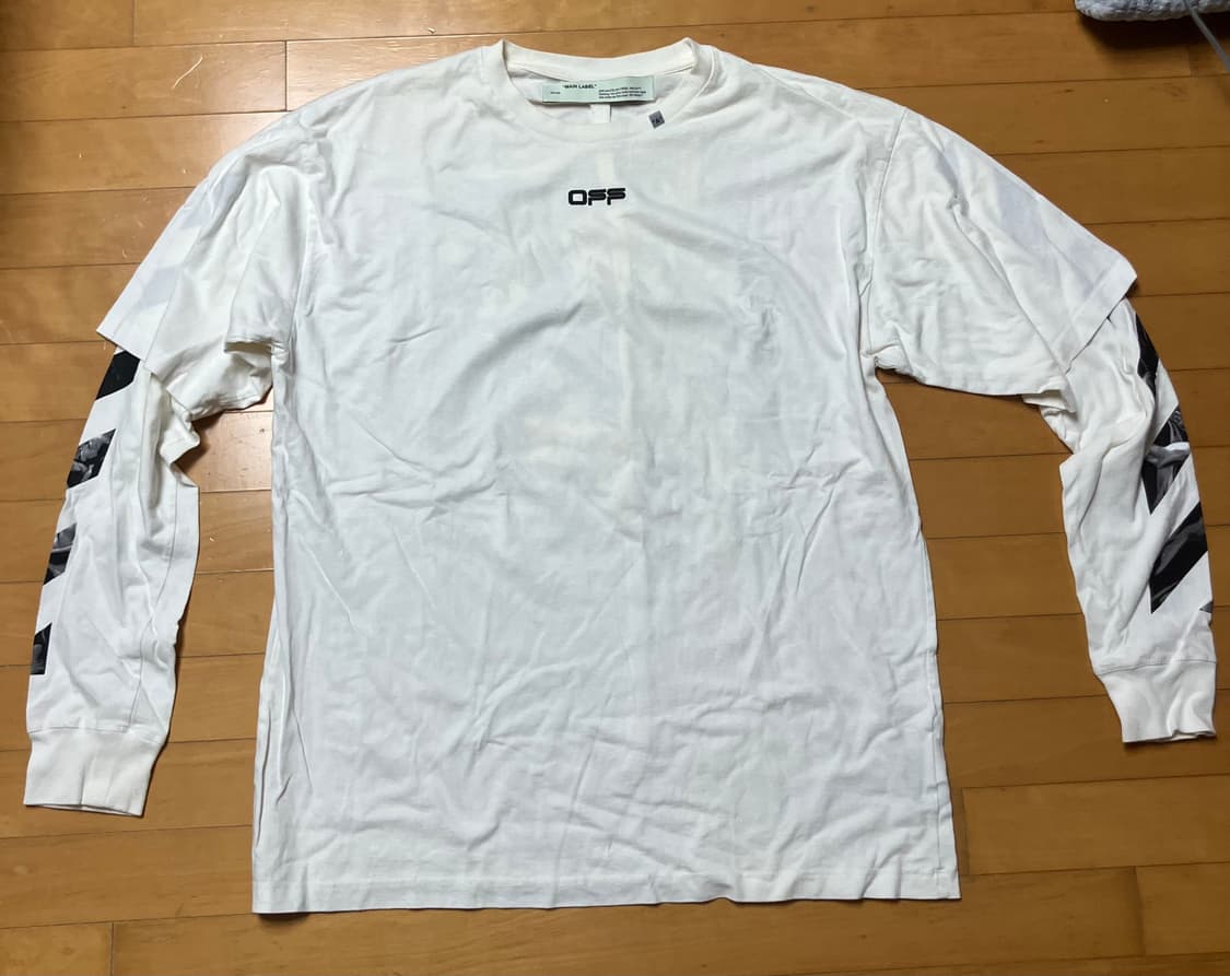 오프화이트 롱슬리브 긴팔티 XXL 2018 SS 상품이미지1