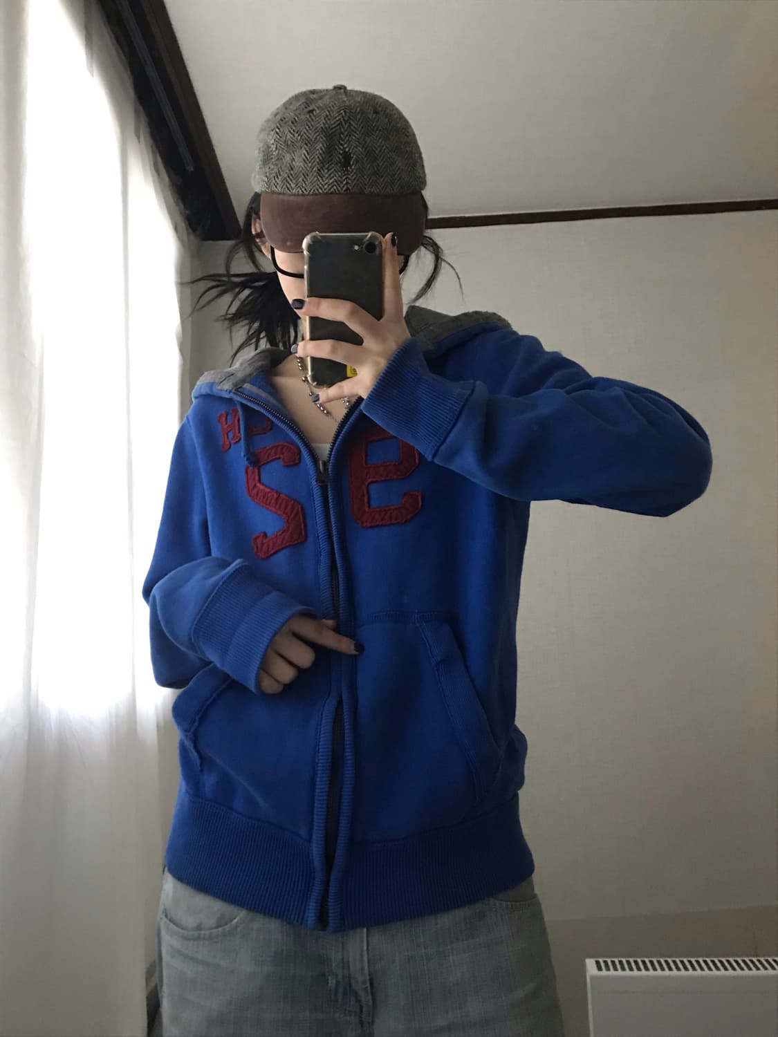 아베크롬비 블루 버건디 후드집업 상품이미지6