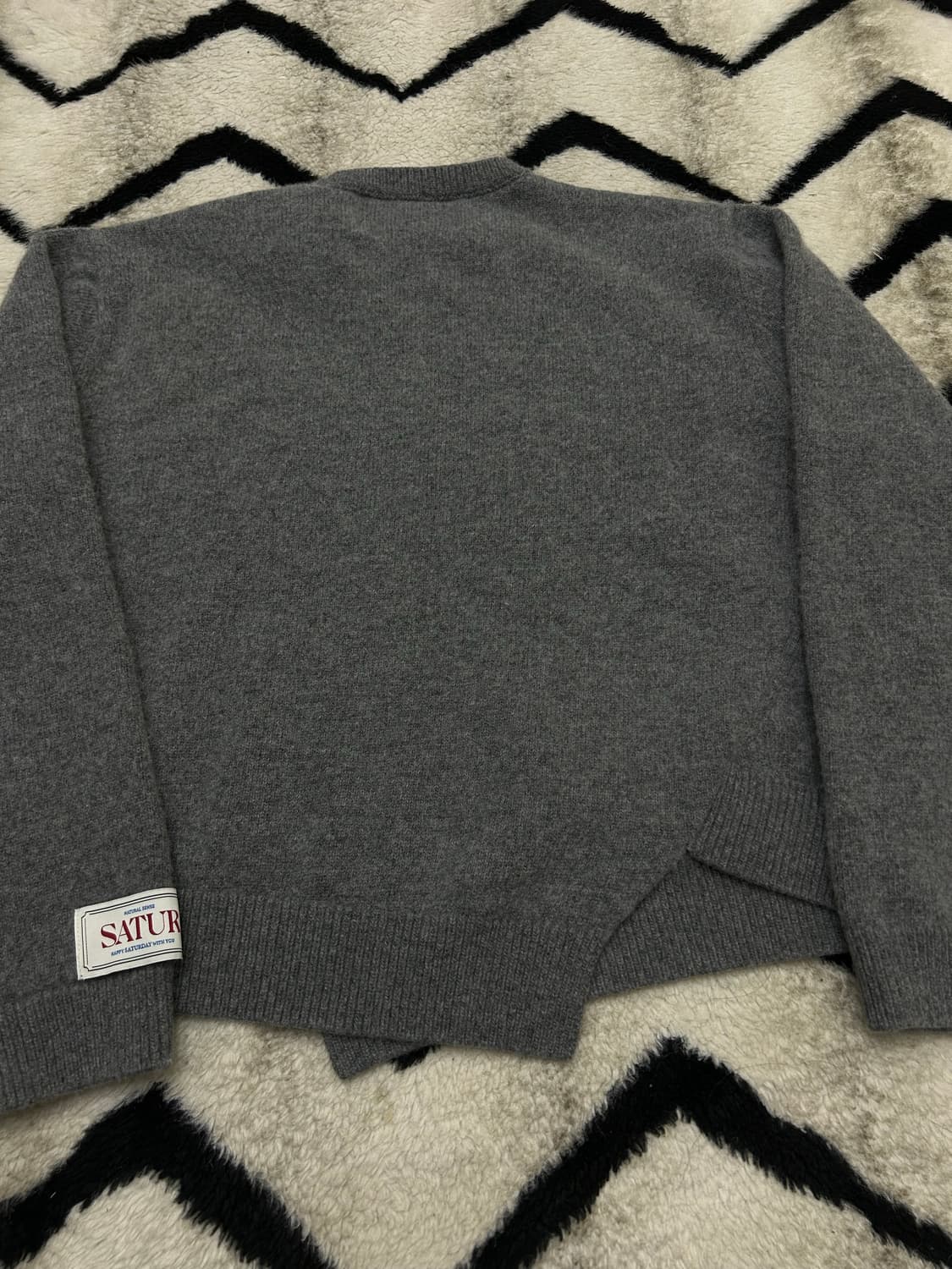 [L]세터 언발란스 캐시미어 블렌드 니트/그레이 상품이미지5