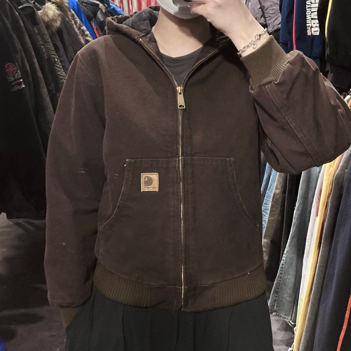 [IM] 칼하트 크롭 워크자켓 브라운 상품이미지4