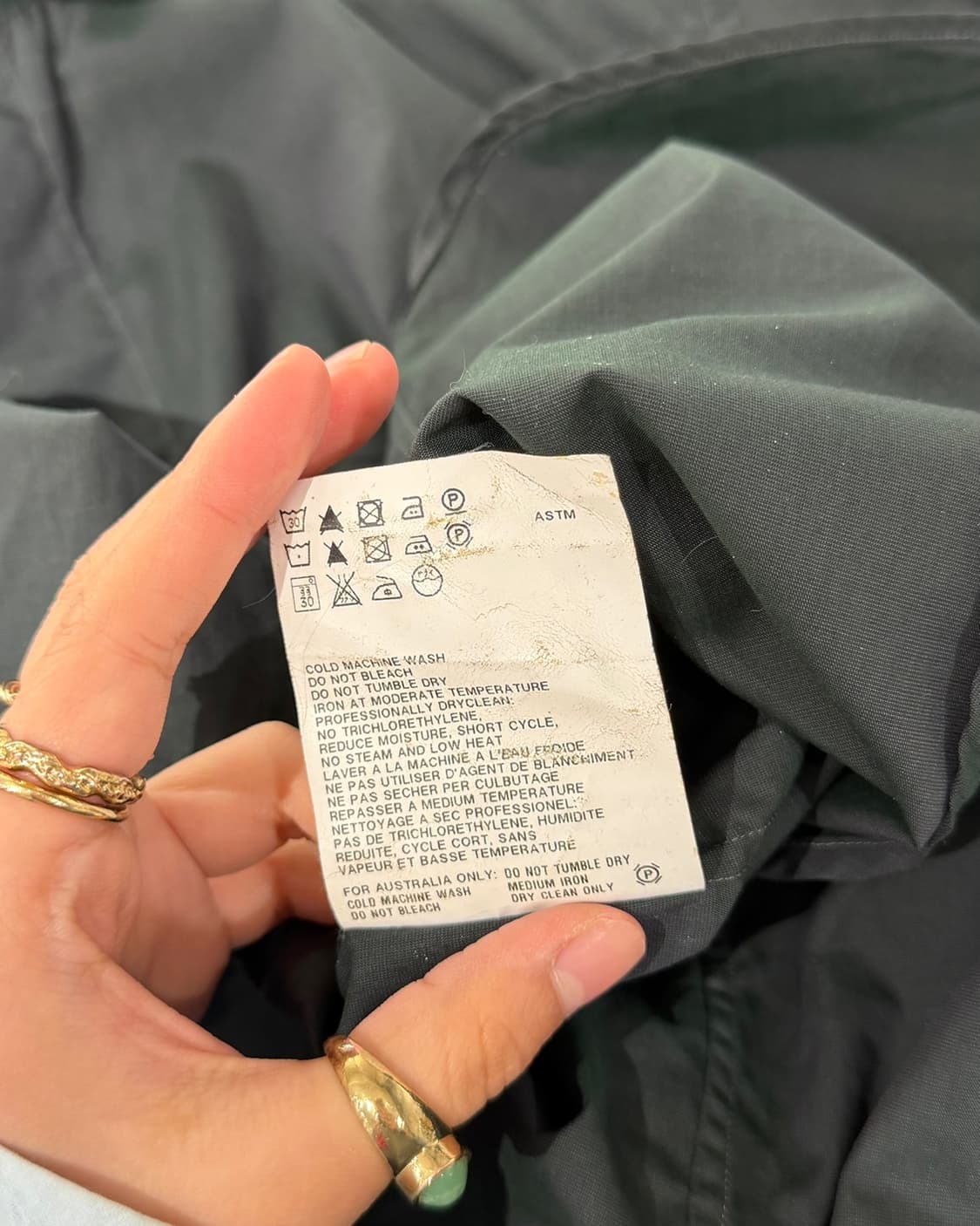 질샌더 다크그린 폴딩 카라 코튼 셔츠 상품이미지10