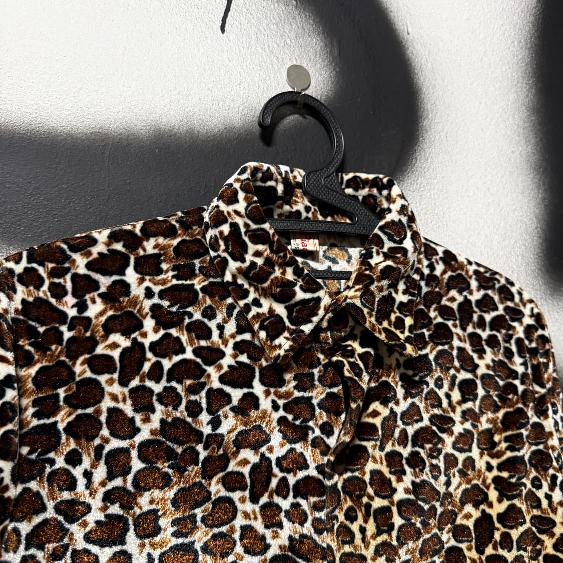 VTG 빈티지 레오파드 패턴 벨벳 셔츠 탑 상품이미지3