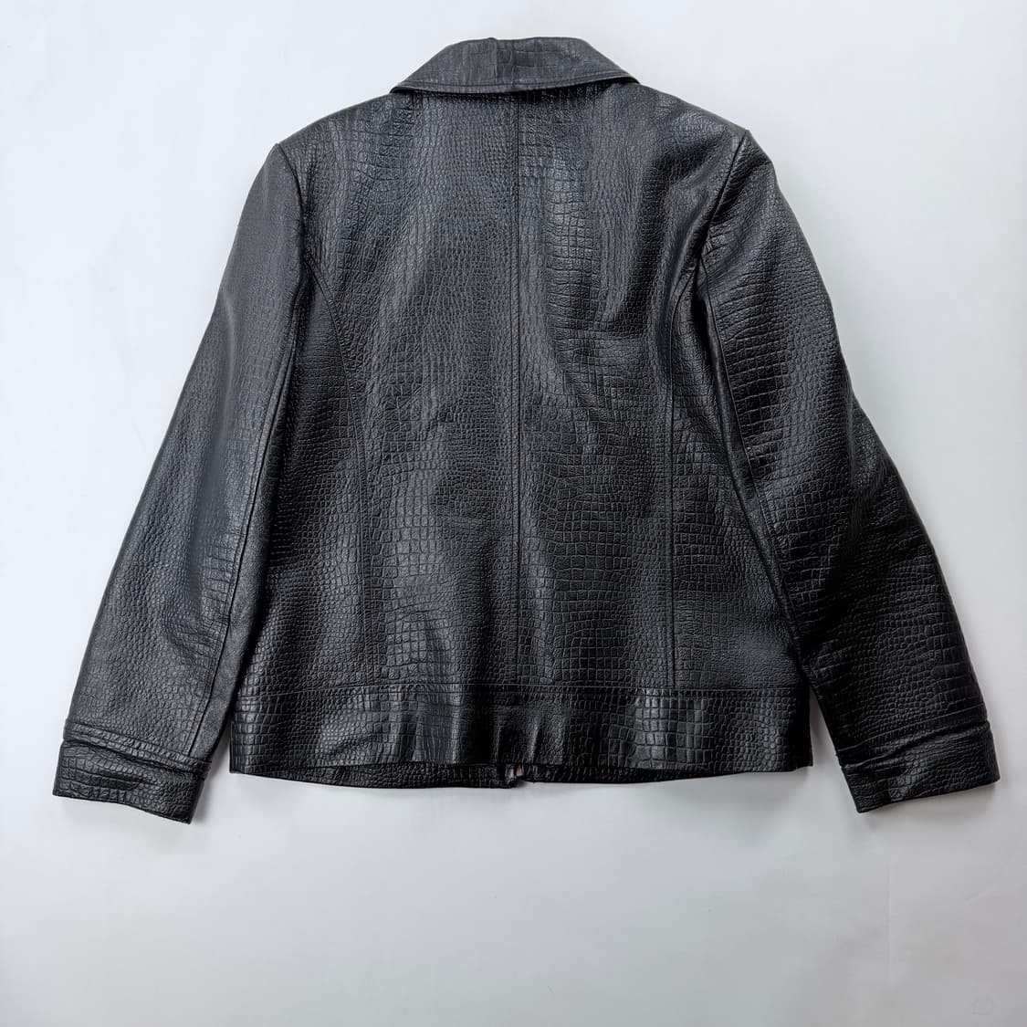 알프레도 베르사체 악어가죽 패턴 가죽 자켓 상품이미지7