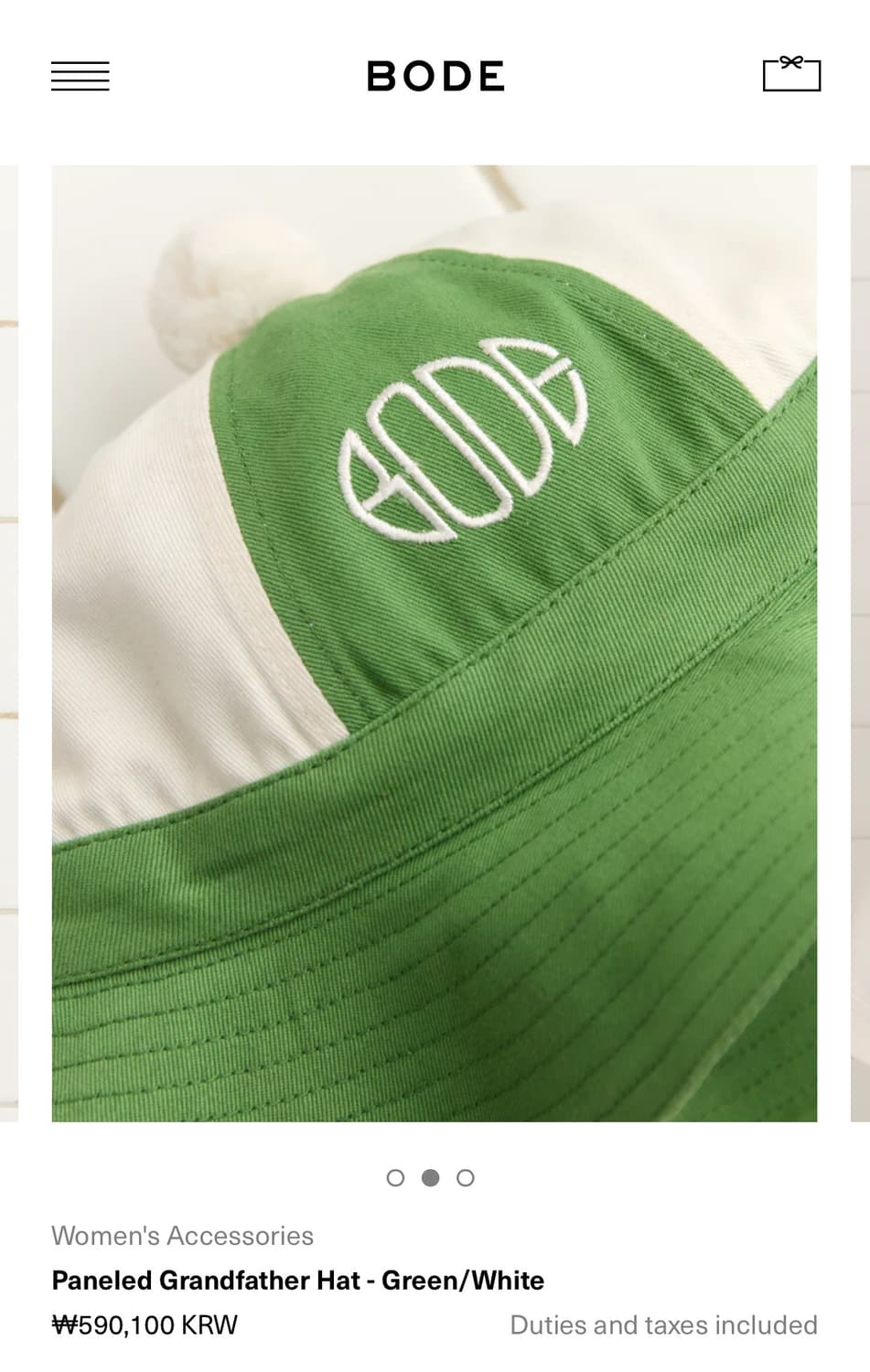 [M]보디 BODE Paneled Grandfather 버킷햇 상품이미지3