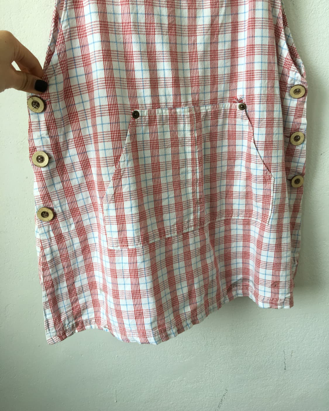 Check pattern suspender onepiece 상품이미지5