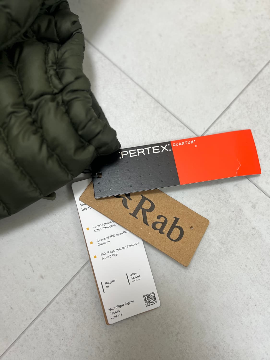 랩 마이크로라이트 알파인 여성용 자켓_ARMY 상품이미지3