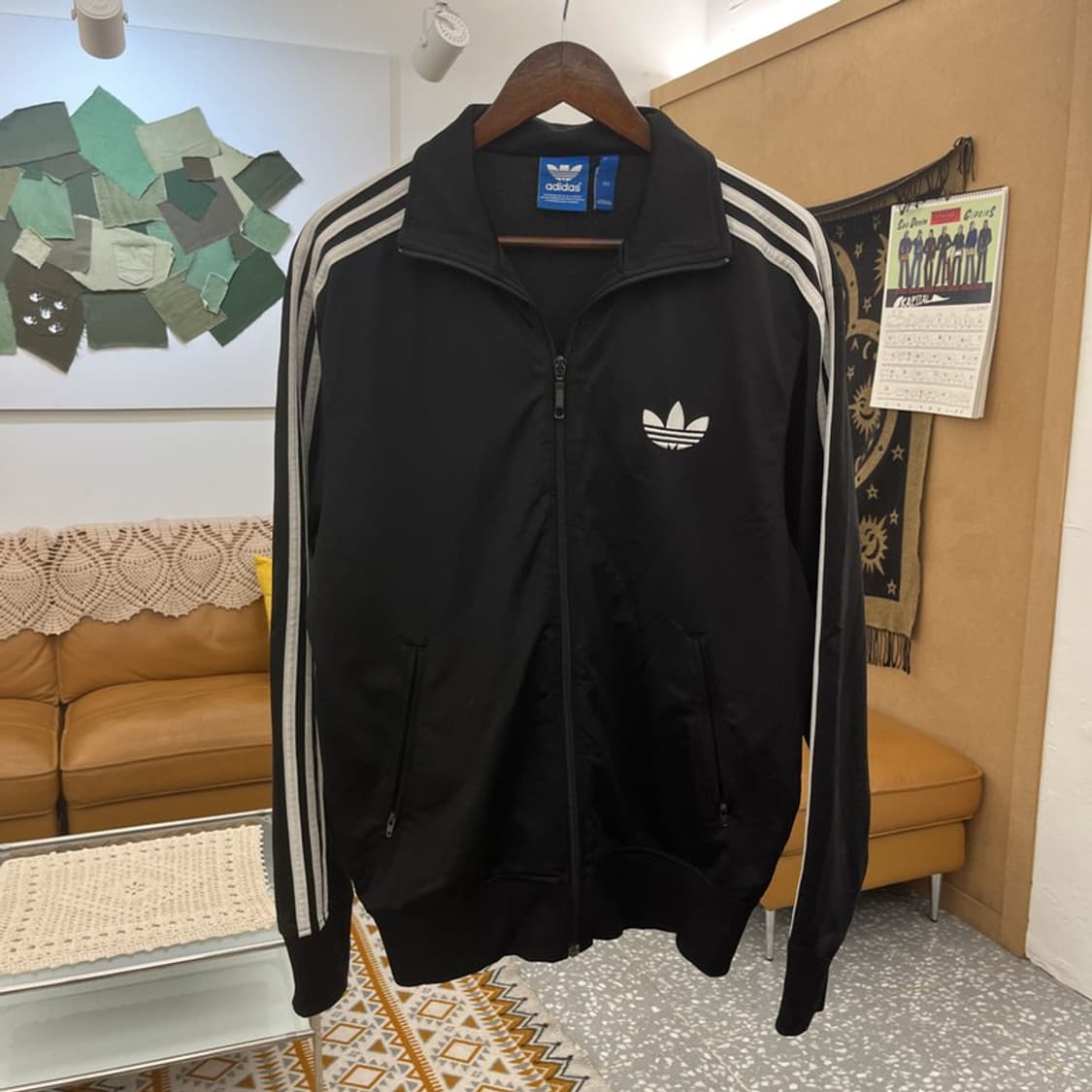 아디다스 빈티지 오리지널 파이어버드 검흰 져지 집업 105 C10831 상품이미지3