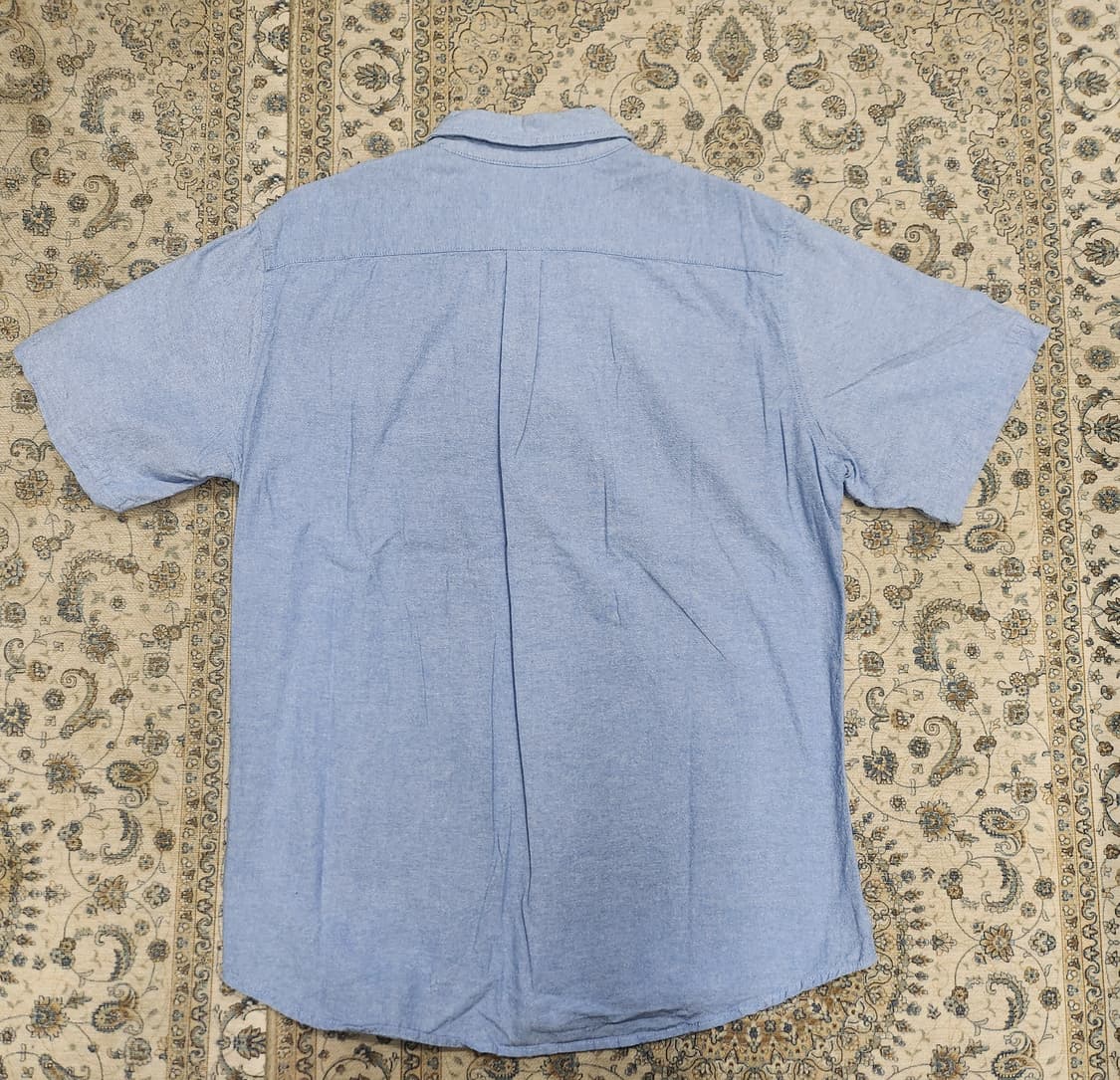 Amorte 데님 반팔 셔츠 포켓 포인트 LL 상품이미지2