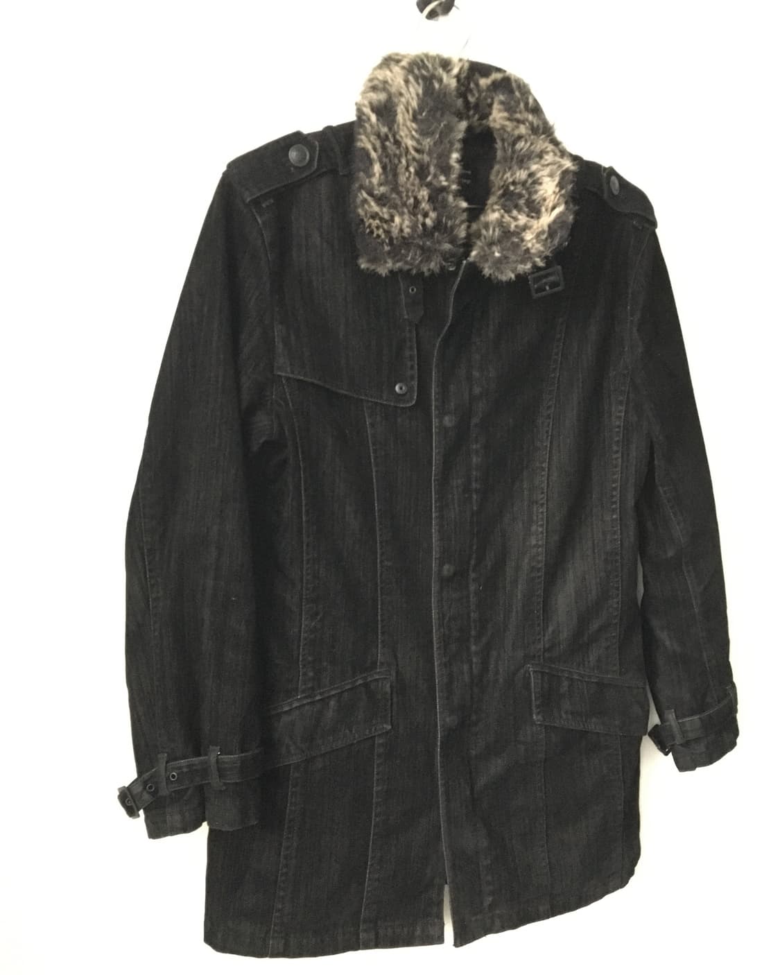 High neck fake fur collar jacket 상품이미지3