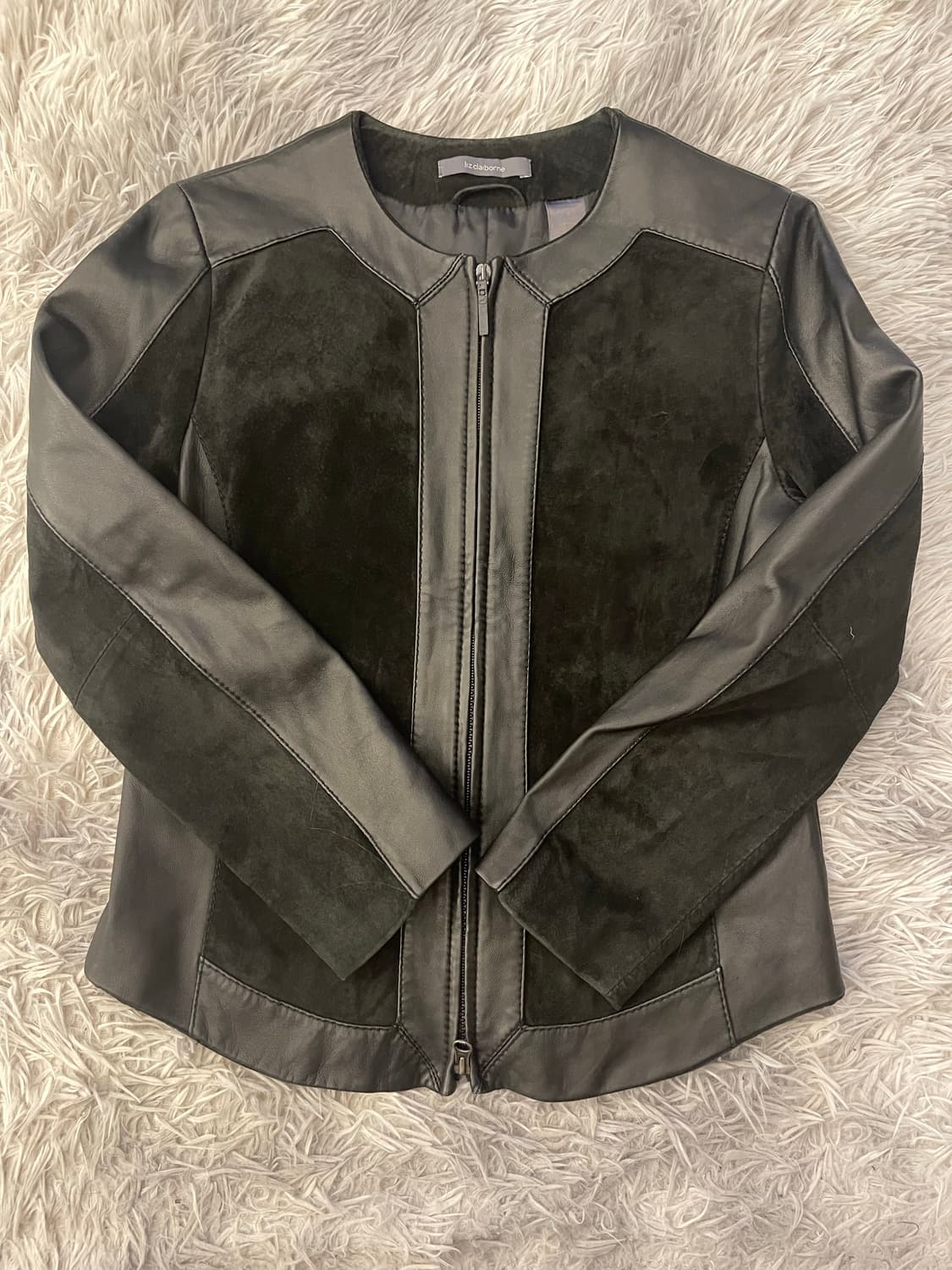 Liz Claiborne 빈티지 리얼 가죽 스웨이드 자켓 상품이미지1