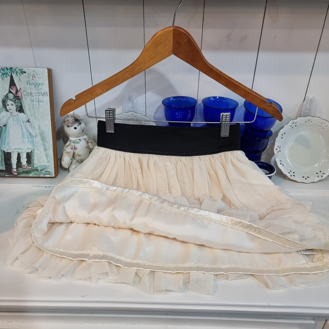 잉그니(INGNI) 크림 튤 티어드 캉캉 미니스커트 상품이미지4