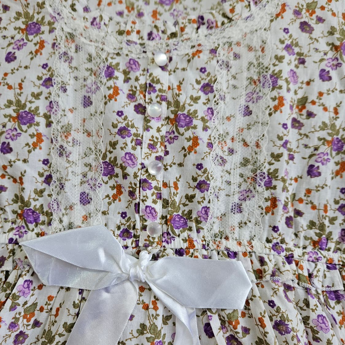 라벤더 플라워 레이스 리본 원피스 상품이미지6