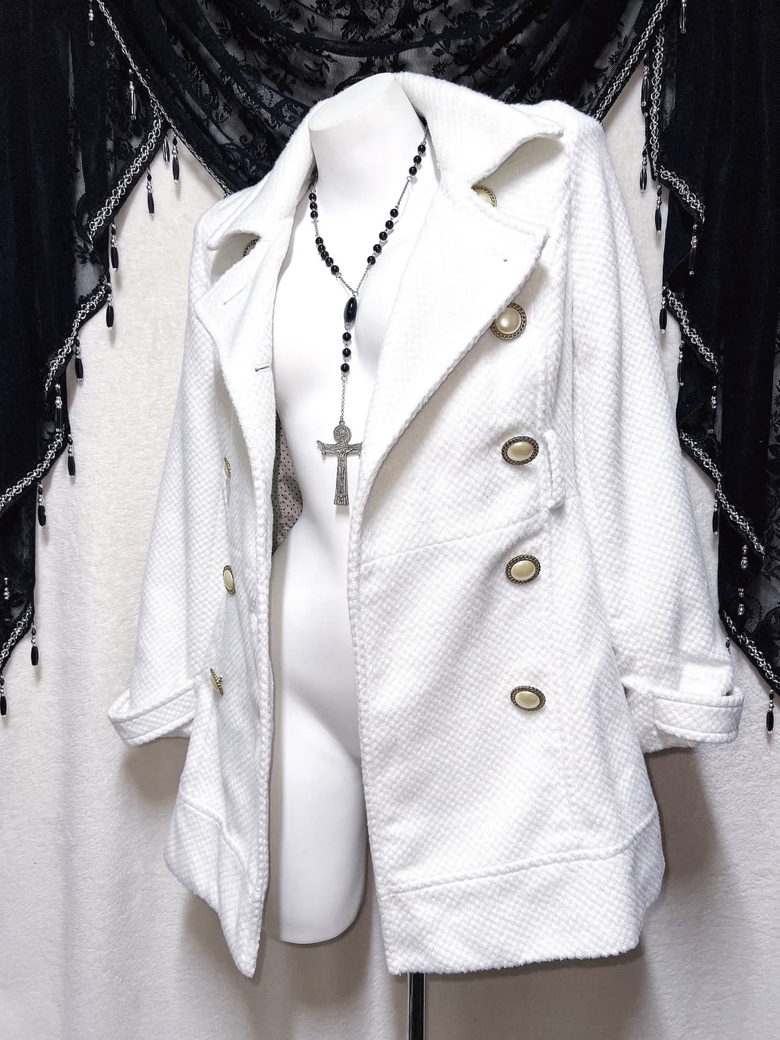 트랄라라 글리터 화이트코트 로맨틱갸루 로걀 히메 달천 라떼 핀터 리즈리사 상품이미지8