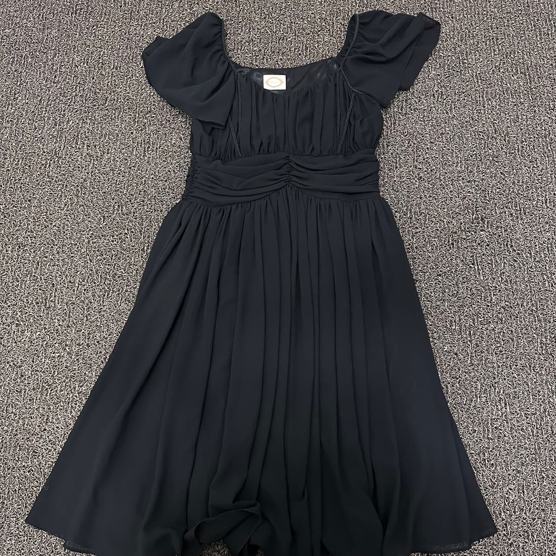 RENEEVON 레니본 여성 롱 원피스 쉬폰 블랙 상품이미지1