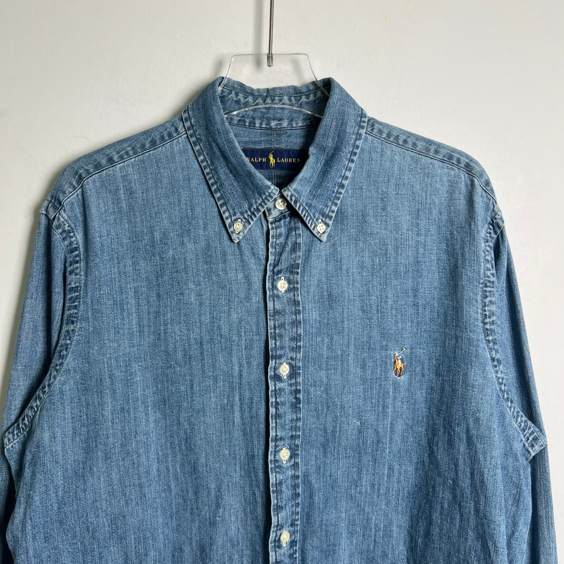 폴로 랄프로렌 샴브레이 데님 셔츠 L 상품이미지4