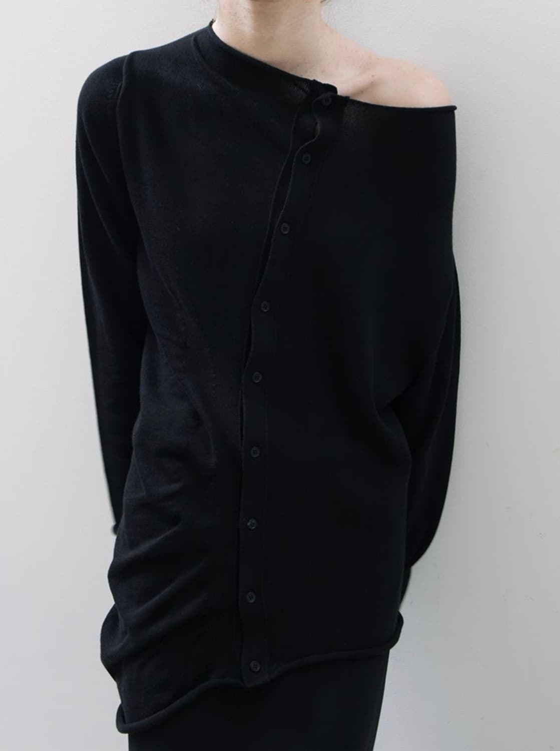 [REPOS] Supima Unbal Cotton Cardigan 상품이미지2