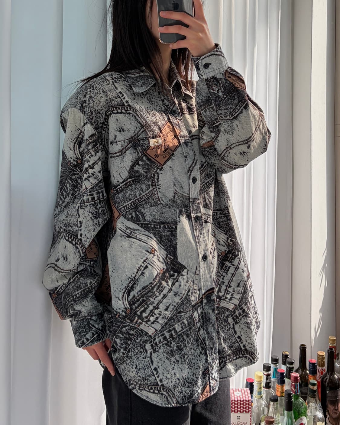 [M]Lee 리 90s 데님 패턴 보헤미안 셔츠 상품이미지1