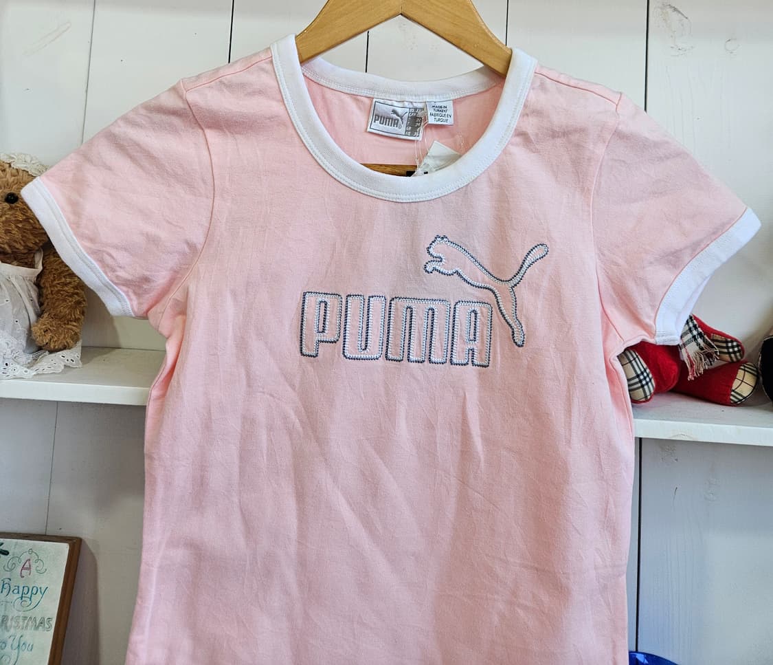 PUMA푸마 딸기우유 슬림핏 반팔티 상품이미지2