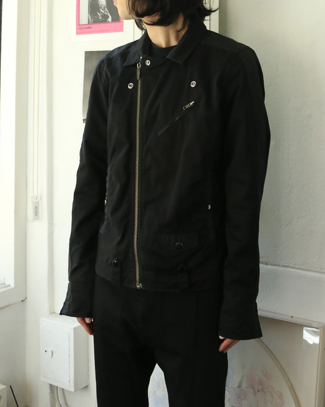 디젤 블랙 바이커 자켓 상품이미지1