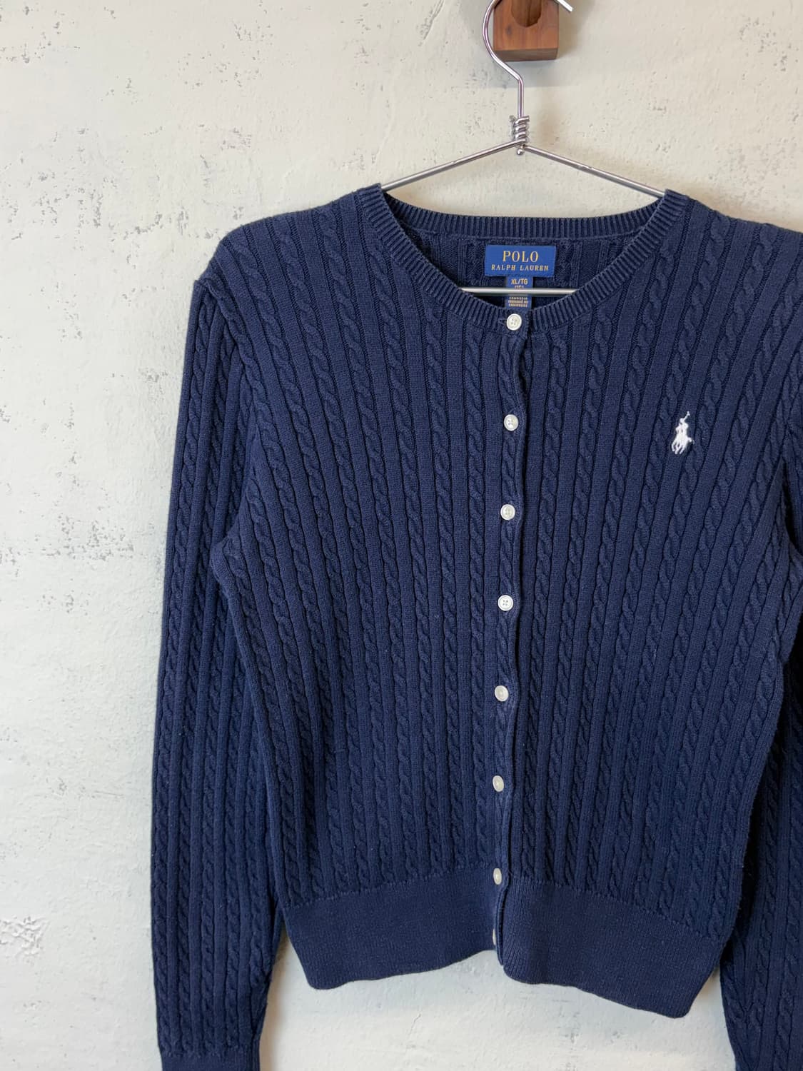 폴로랄프로렌 큐알 인증 걸즈 네이비 니트 가디 상품이미지6