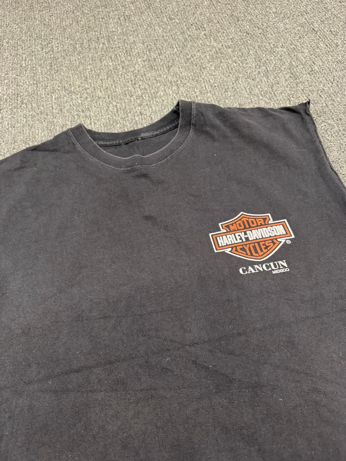 OS)할리데이비슨 빈티지 프린팅 Mexico 커스텀 나시 상품이미지2