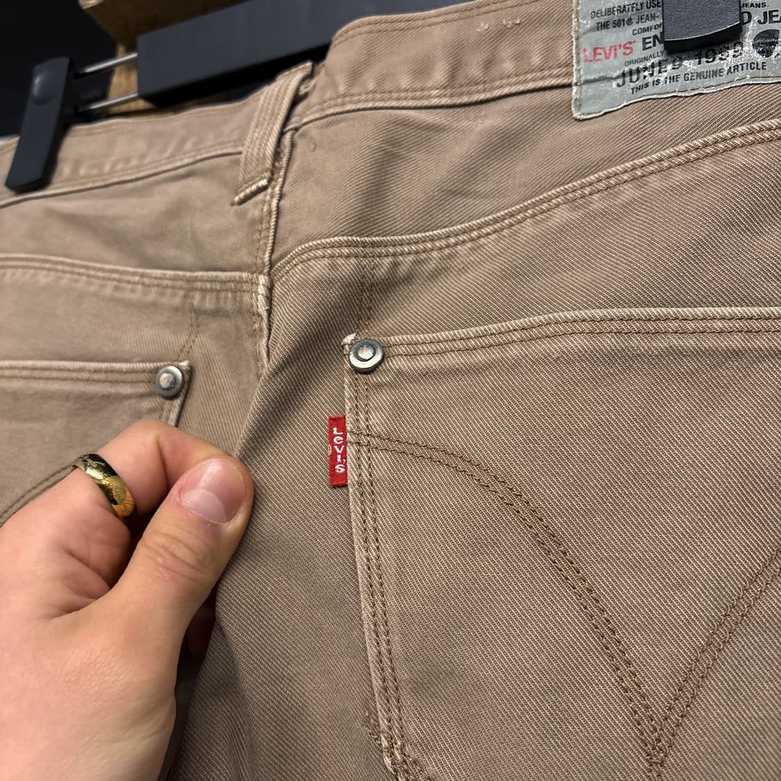 00s 리바이스 엔지니어드 3D커브드 데님팬츠 진베이지 N757 상품이미지6