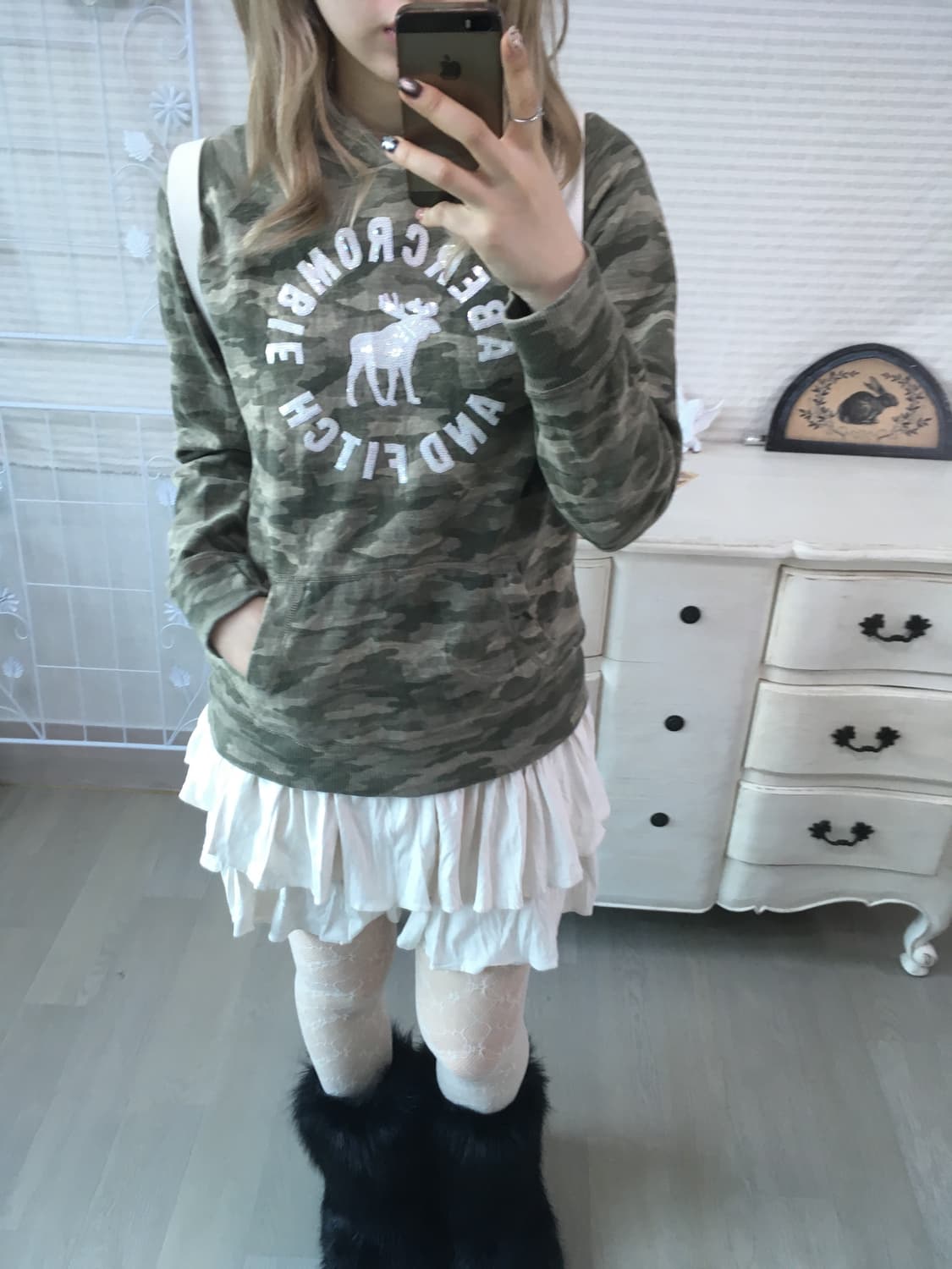 Abercrombie 아베크롬비 카모 비즈 후드티 상품이미지5