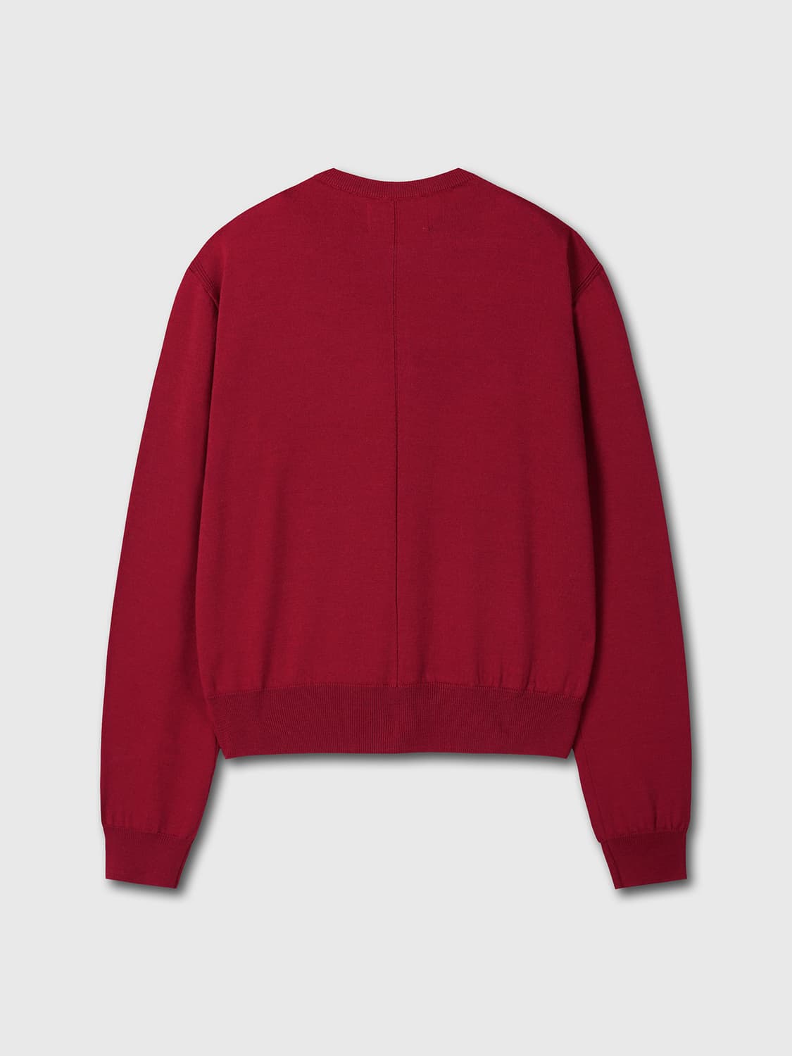 토니웩 슈퍼 파인 울 크루넥 가디건 레드 XL 상품이미지2