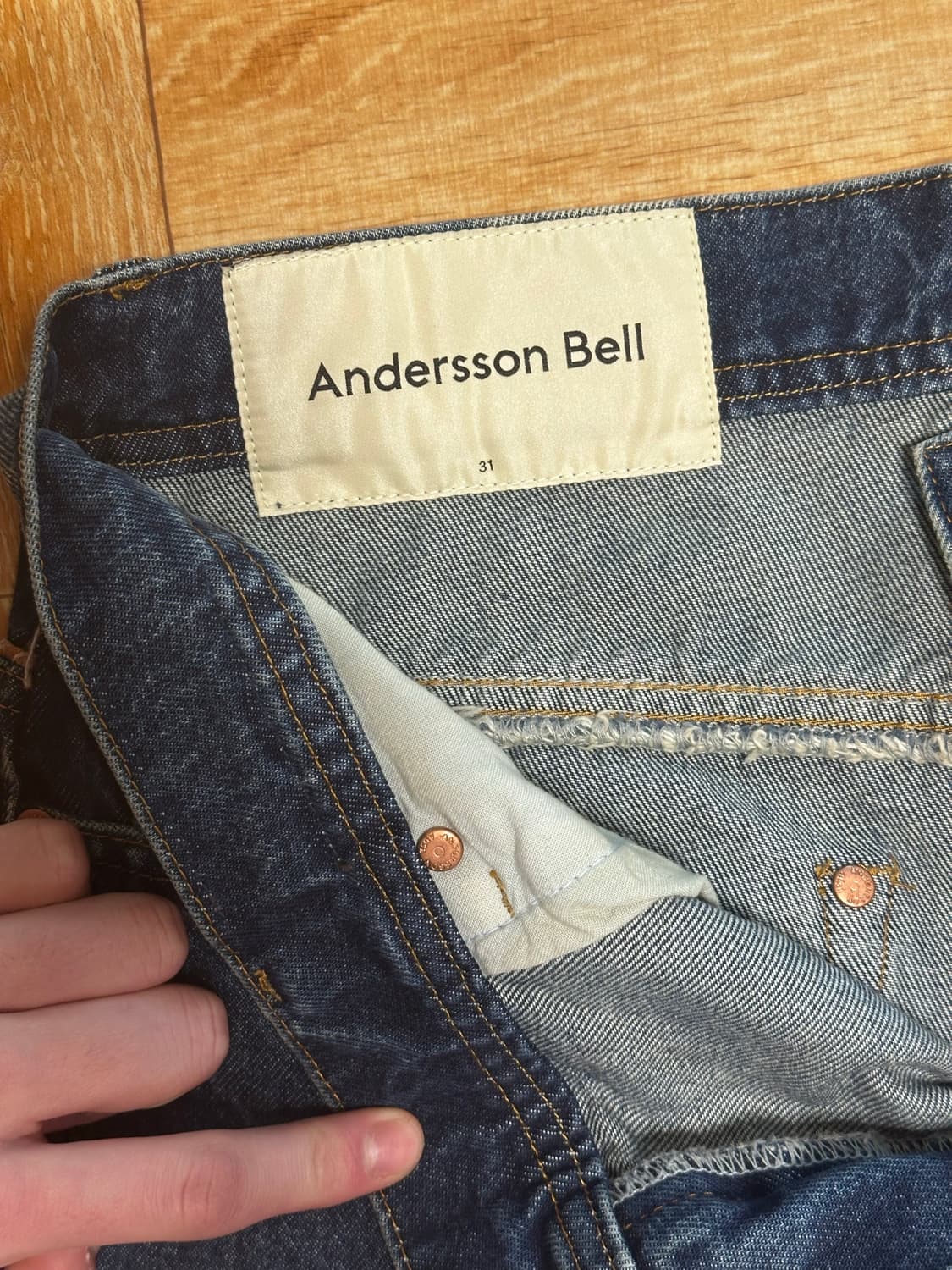 앤더슨벨 빈티지 워시드 플레어진 상품이미지4