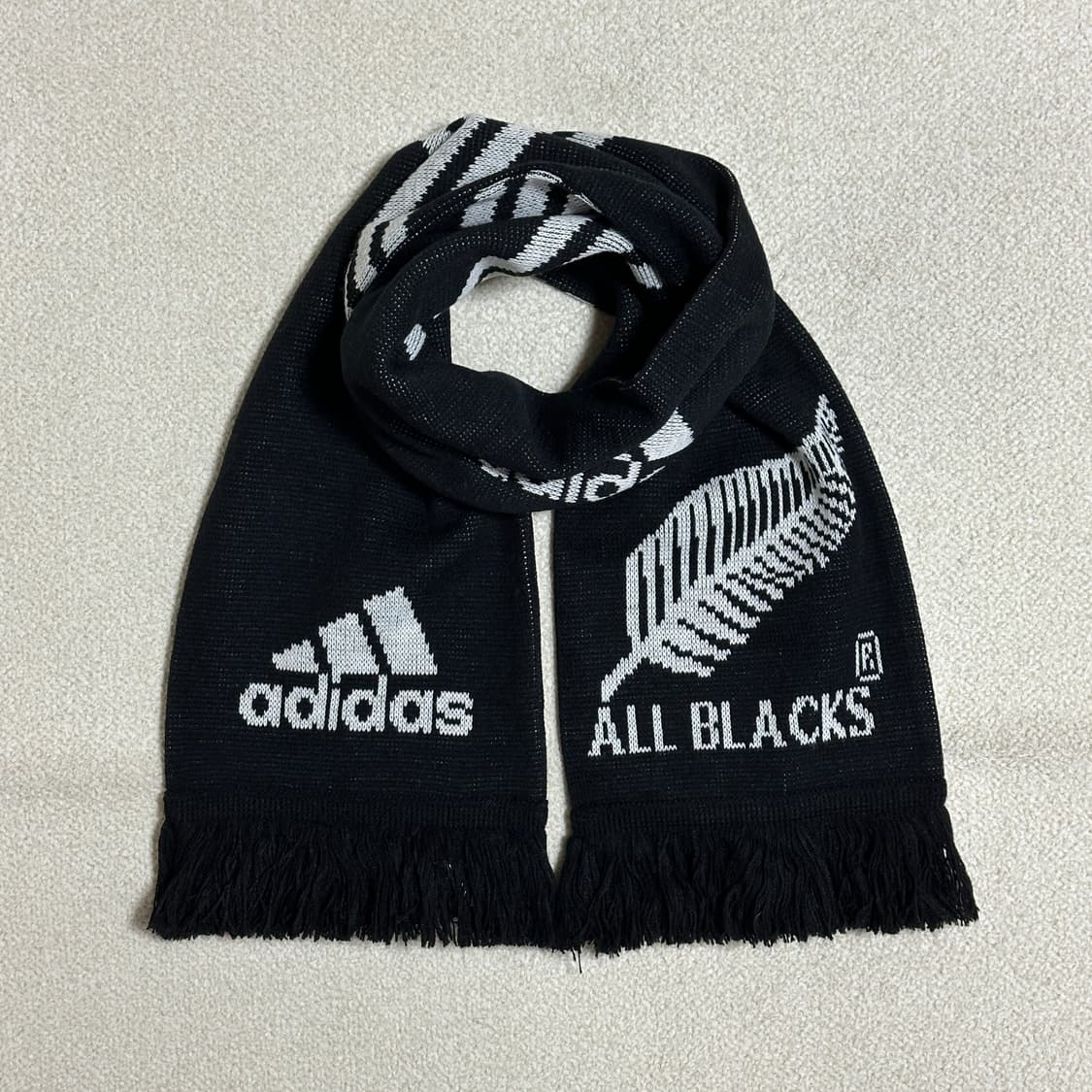 (택있음) 아디다스 아디 울블랙스 삼선 스카프 상품이미지1