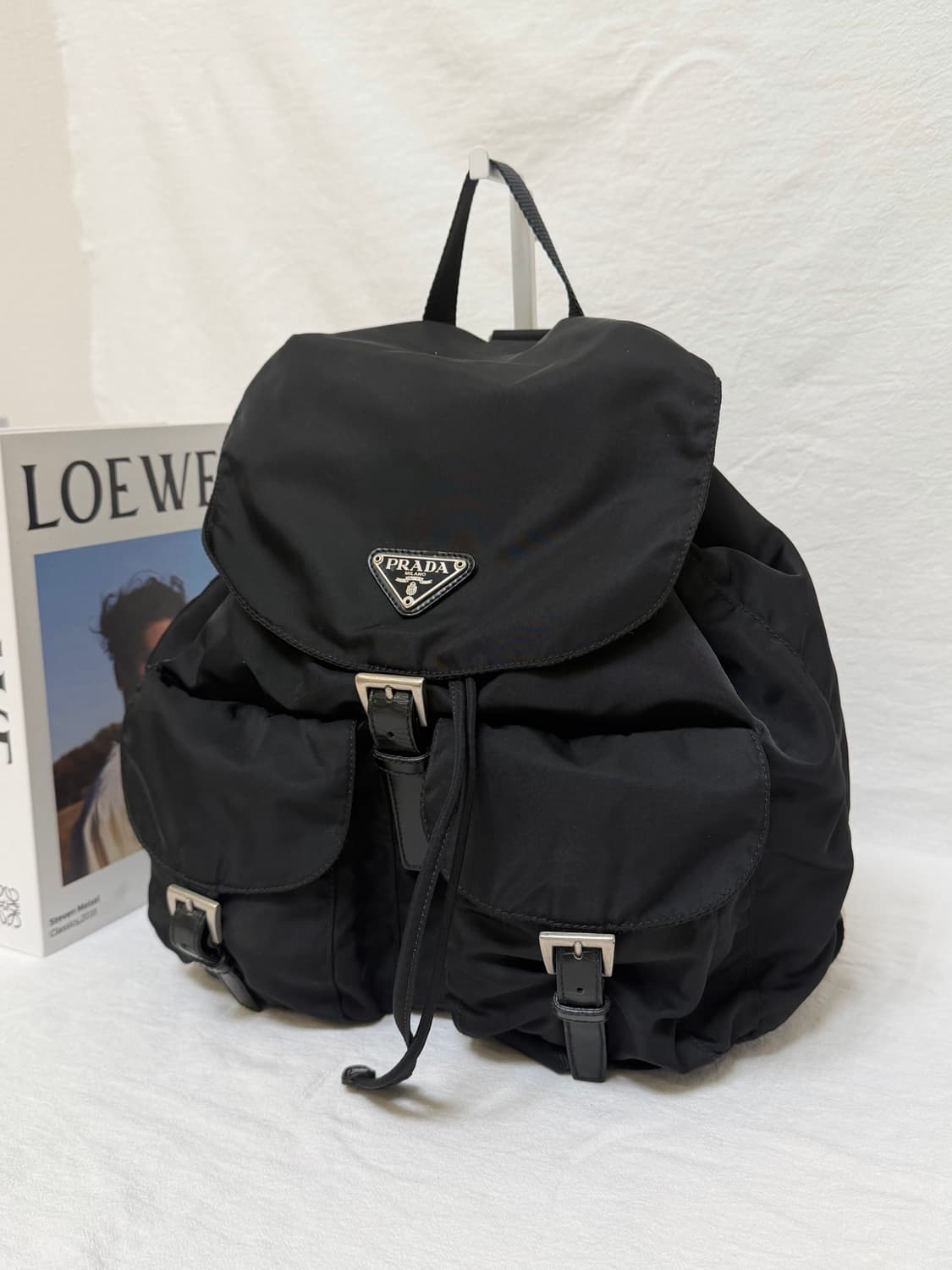 정품 프라다 포코노 나일론 미디움 백팩 블랙 상품이미지3