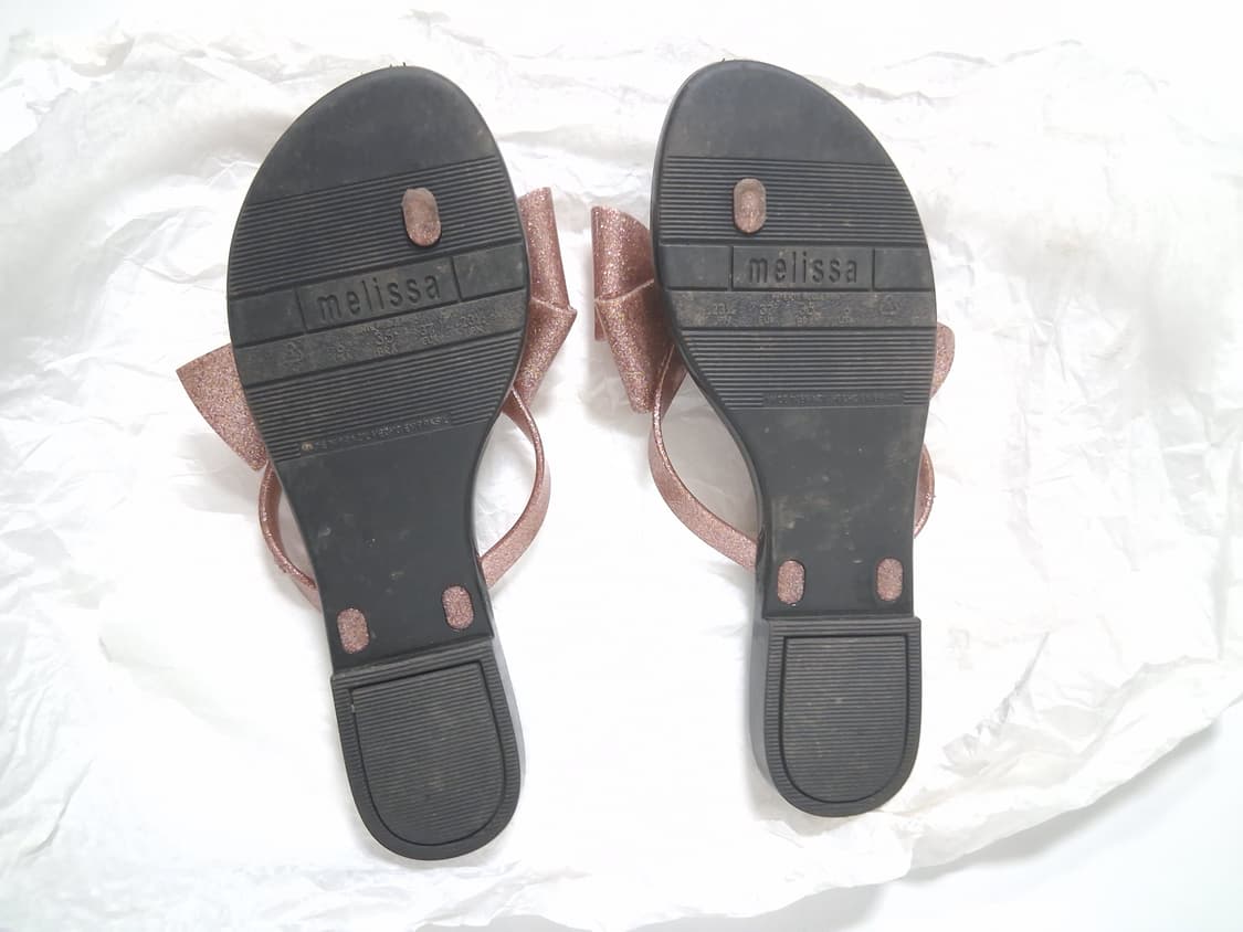 비비안 웨스트우드 멜리사 핑크 글리터 리본 쪼리 Size 6 상품이미지6