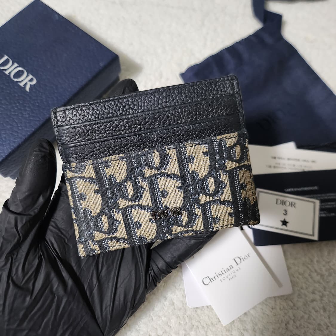 [풀구성]디올 오블리크 카드홀더 카드지갑 베이지 상품이미지2