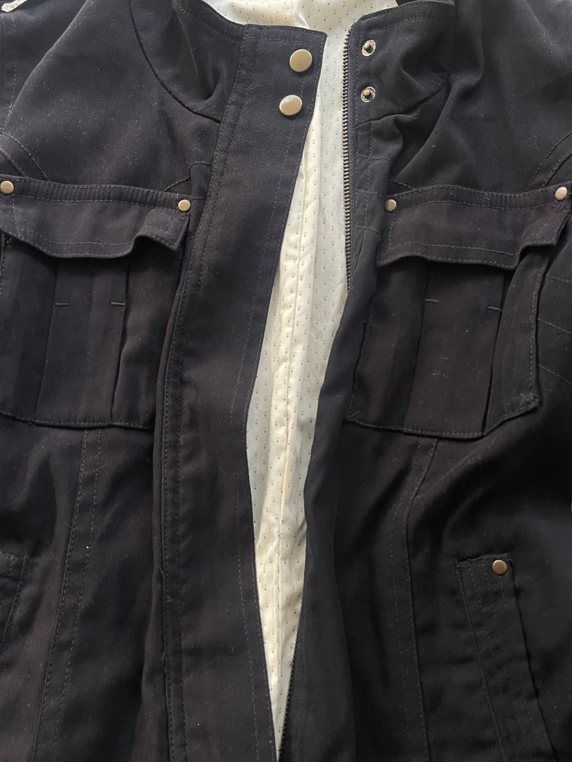 Miltery highneck button jacket 상품이미지6