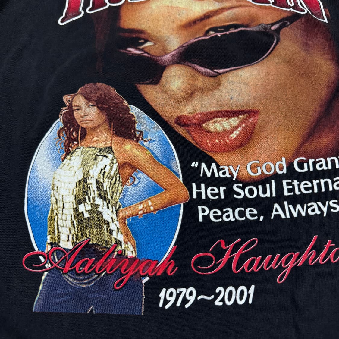 빈티지 2001 Aaliyah 알리야 메모리얼 랩티셔츠 상품이미지6