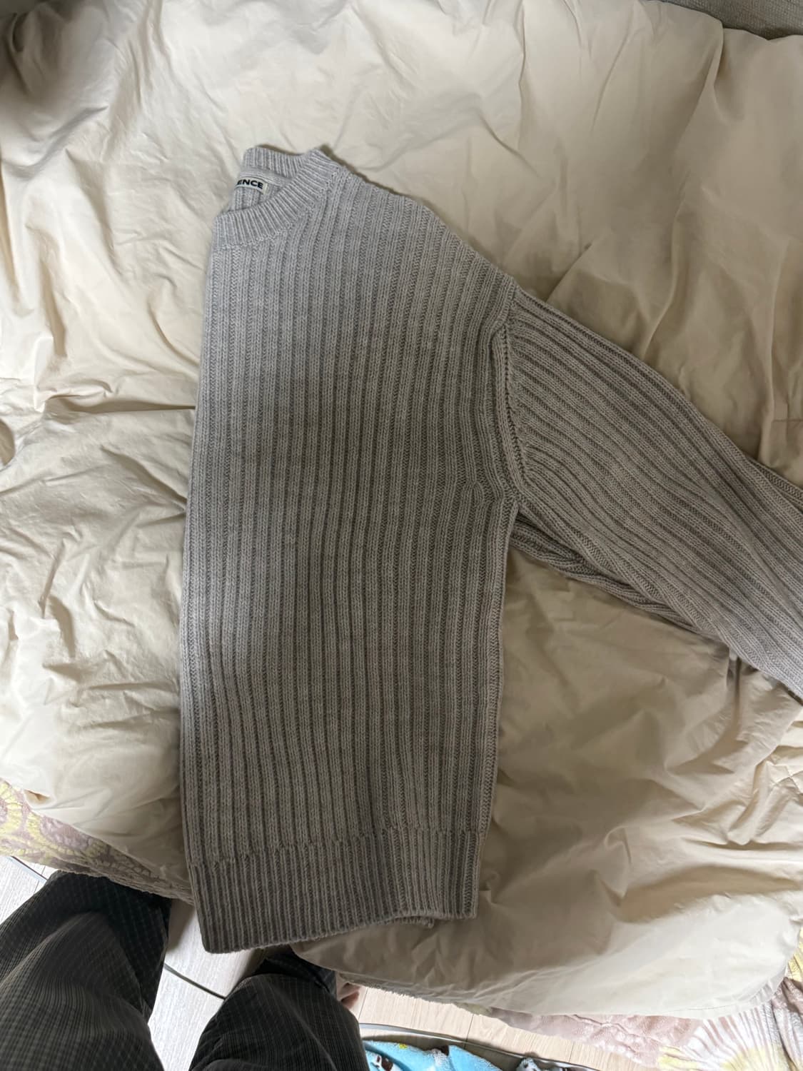 멜란지그레이 회색 후드집업 상품이미지3