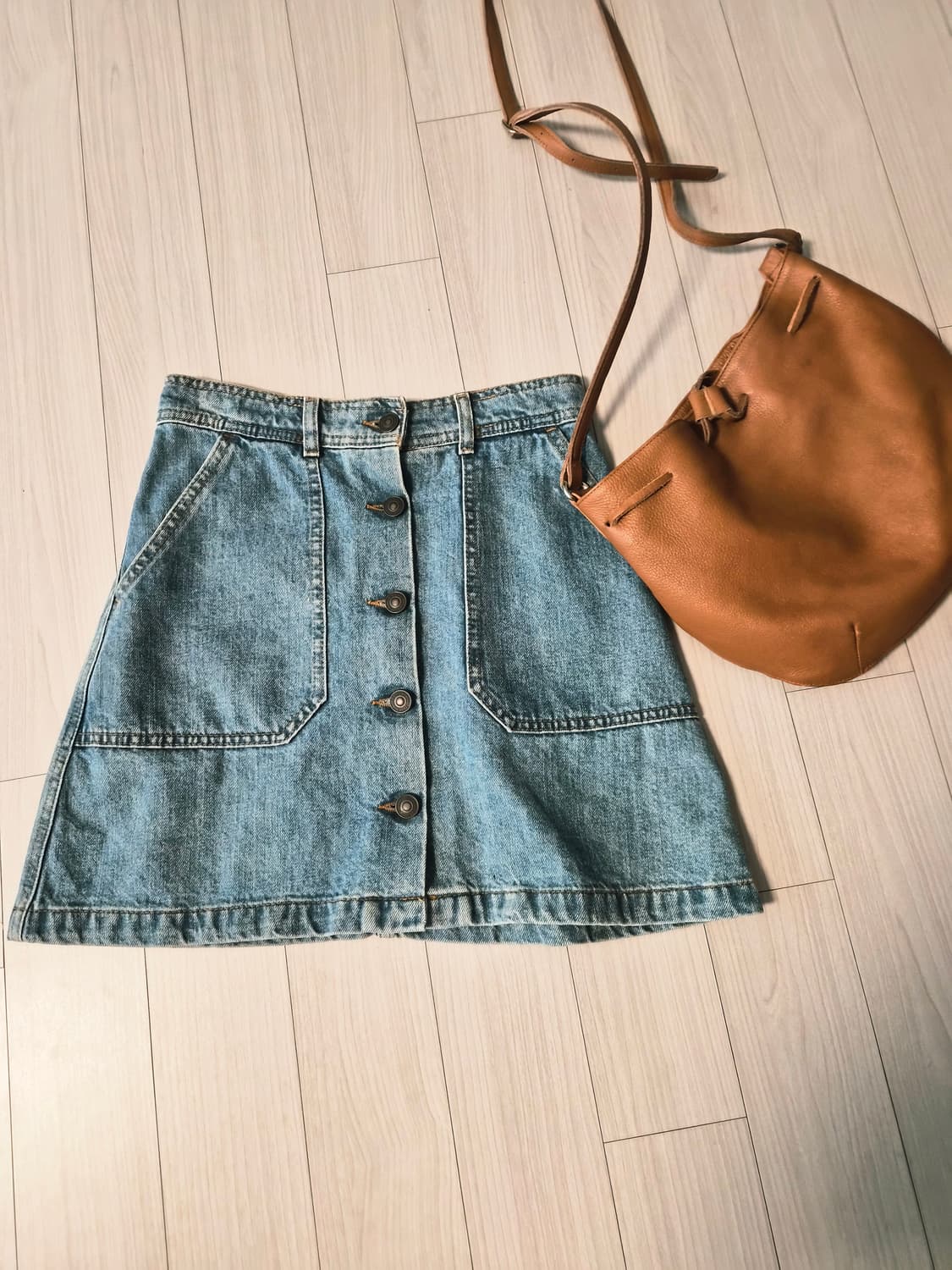 [ZARA/자라] 프리미엄 데님 버튼 미니스커트 (XS/24) 상품이미지2