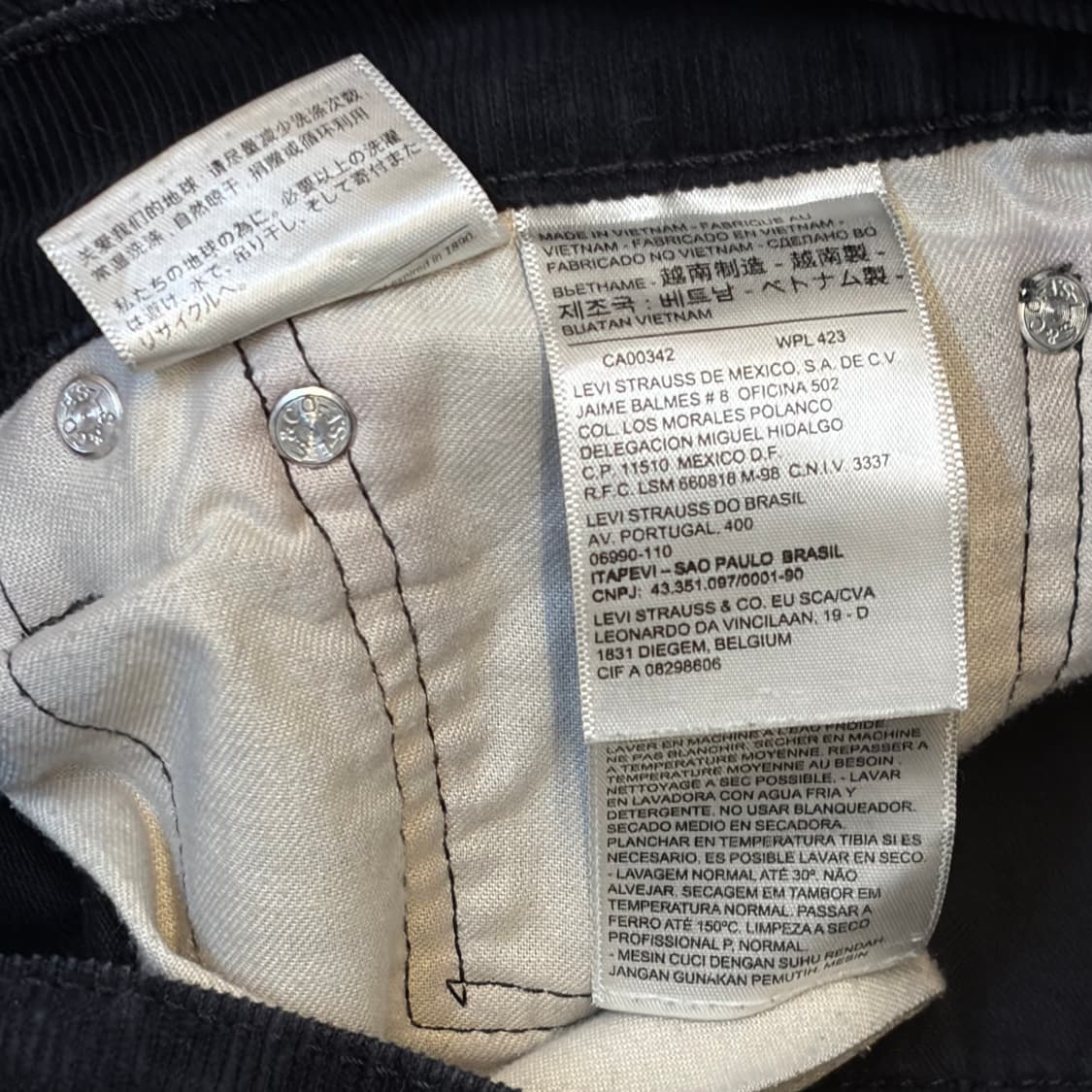 미국 빈티지 리바이스 511 코듀로이팬츠 골덴바지 상품이미지4