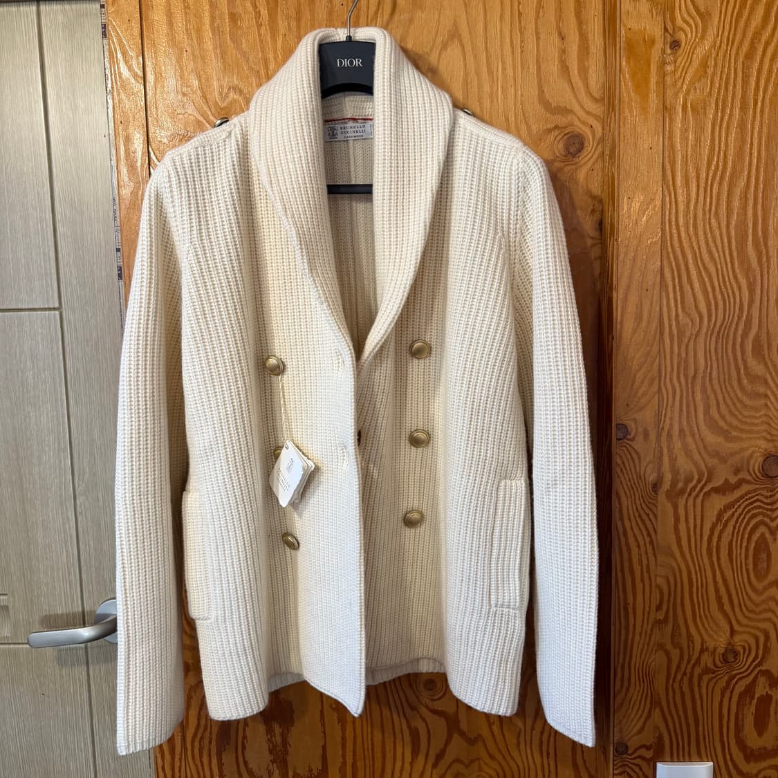 새상품) 브루넬로 쿠치넬리 24 f/w 금장 니트 가디건 자켓 상품이미지2