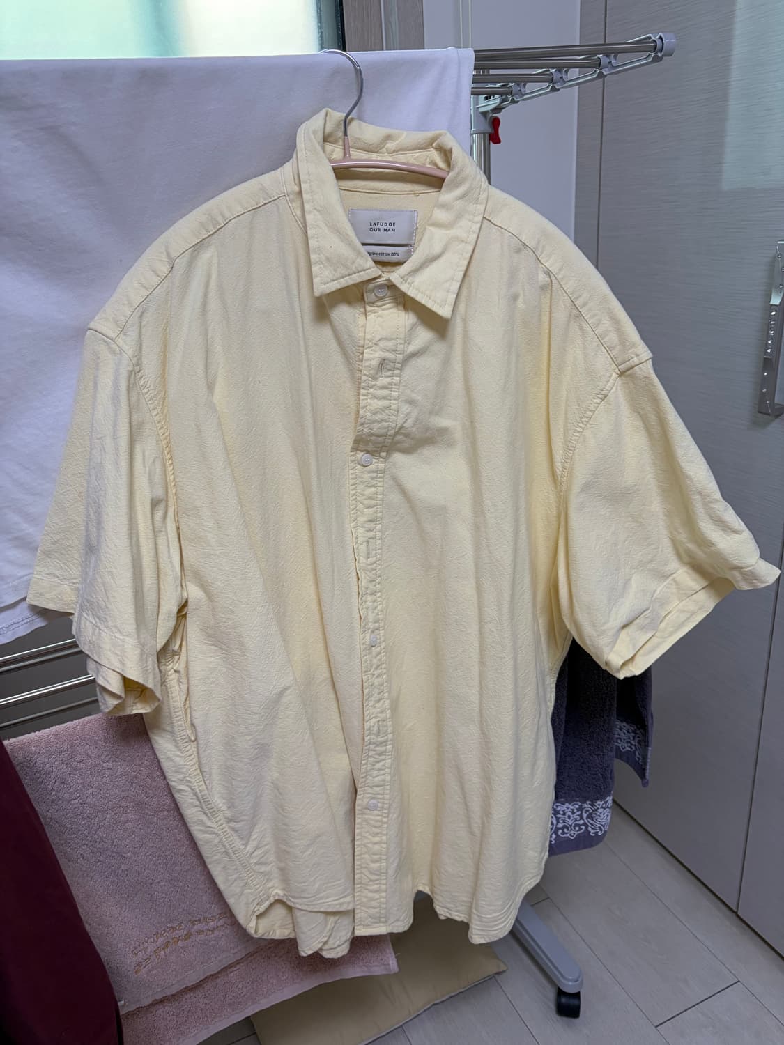 라퍼지스토어 옥스퍼드 반팔 셔츠 옐로우 상품이미지3