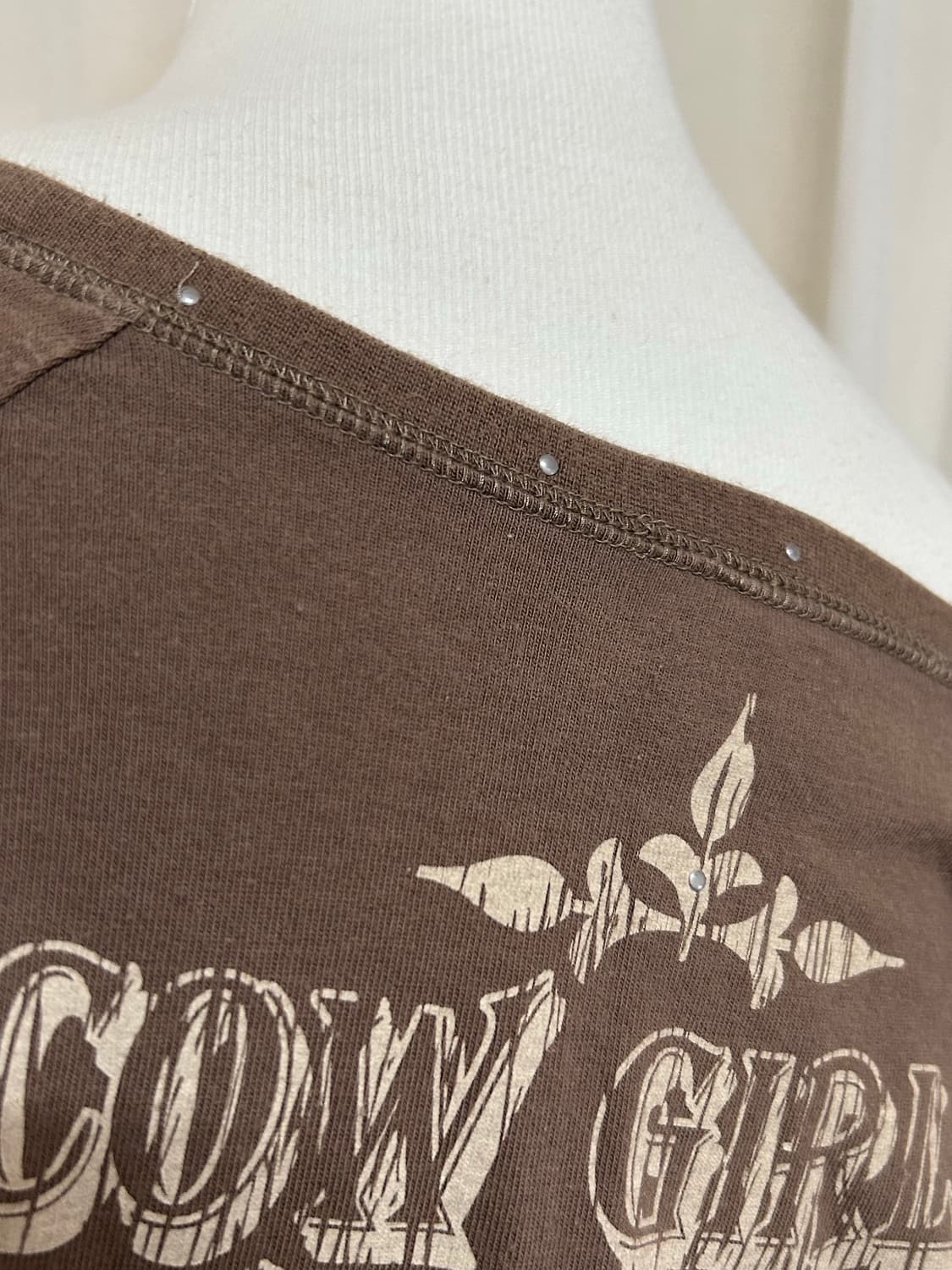 Oneill 00’s Y2K 브라운 스터드 롱슬리브 상품이미지3