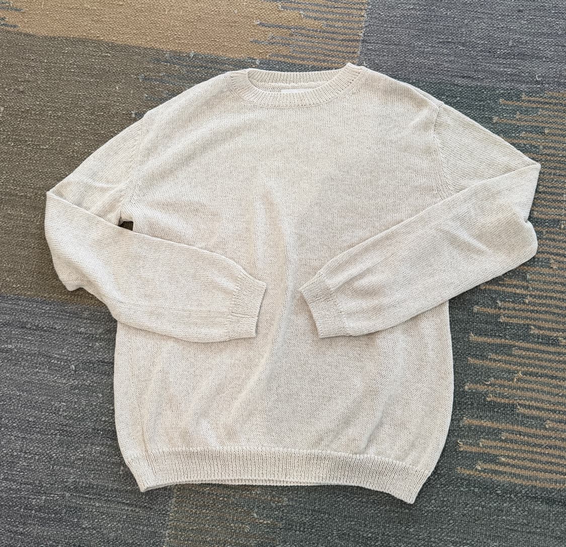 낫띵에브리띵 OVERSIZED LINEN SWEATER IN IVORY 상품이미지5