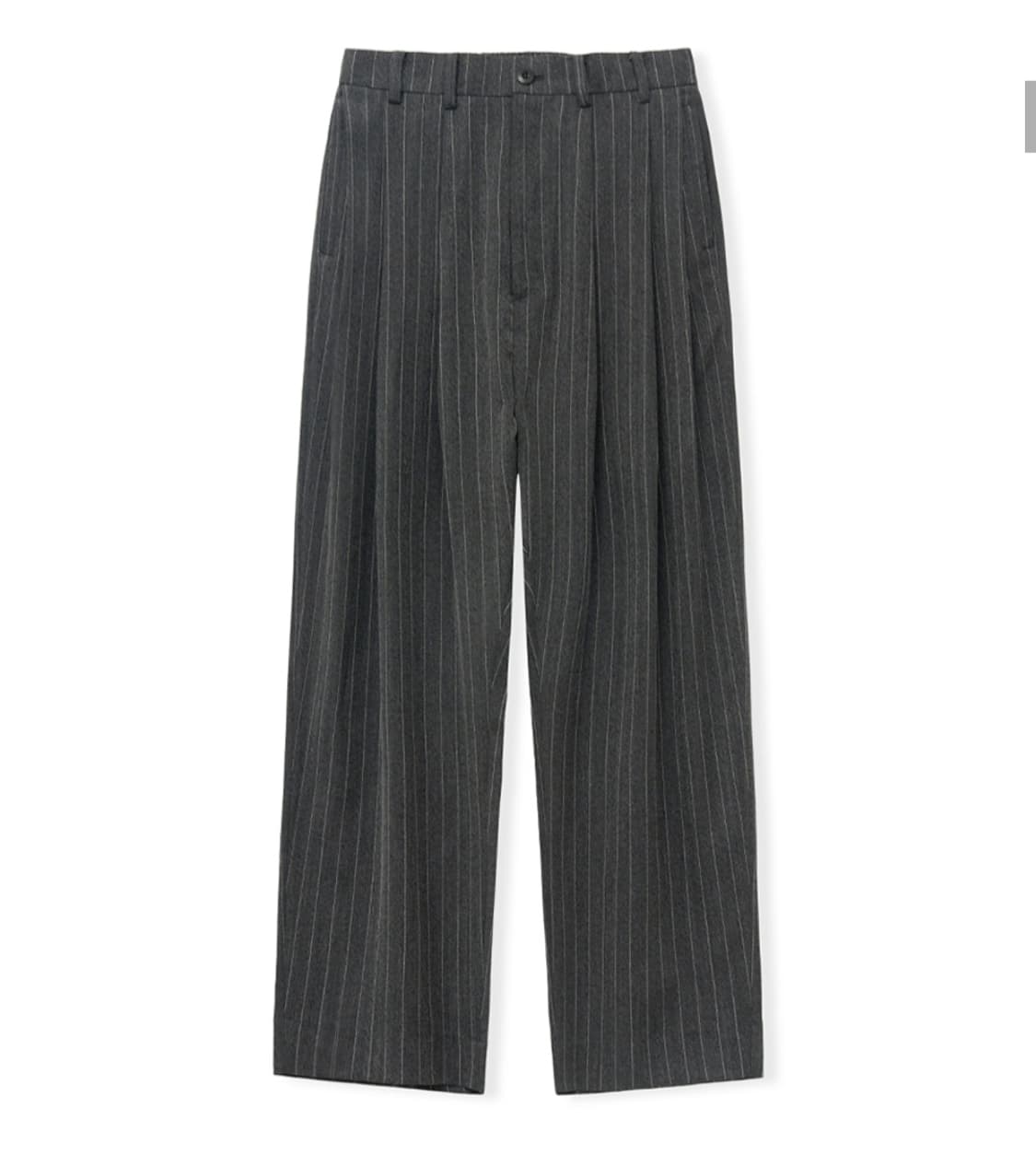 노운 wide tapered pants (stripe charcoal) 상품이미지2