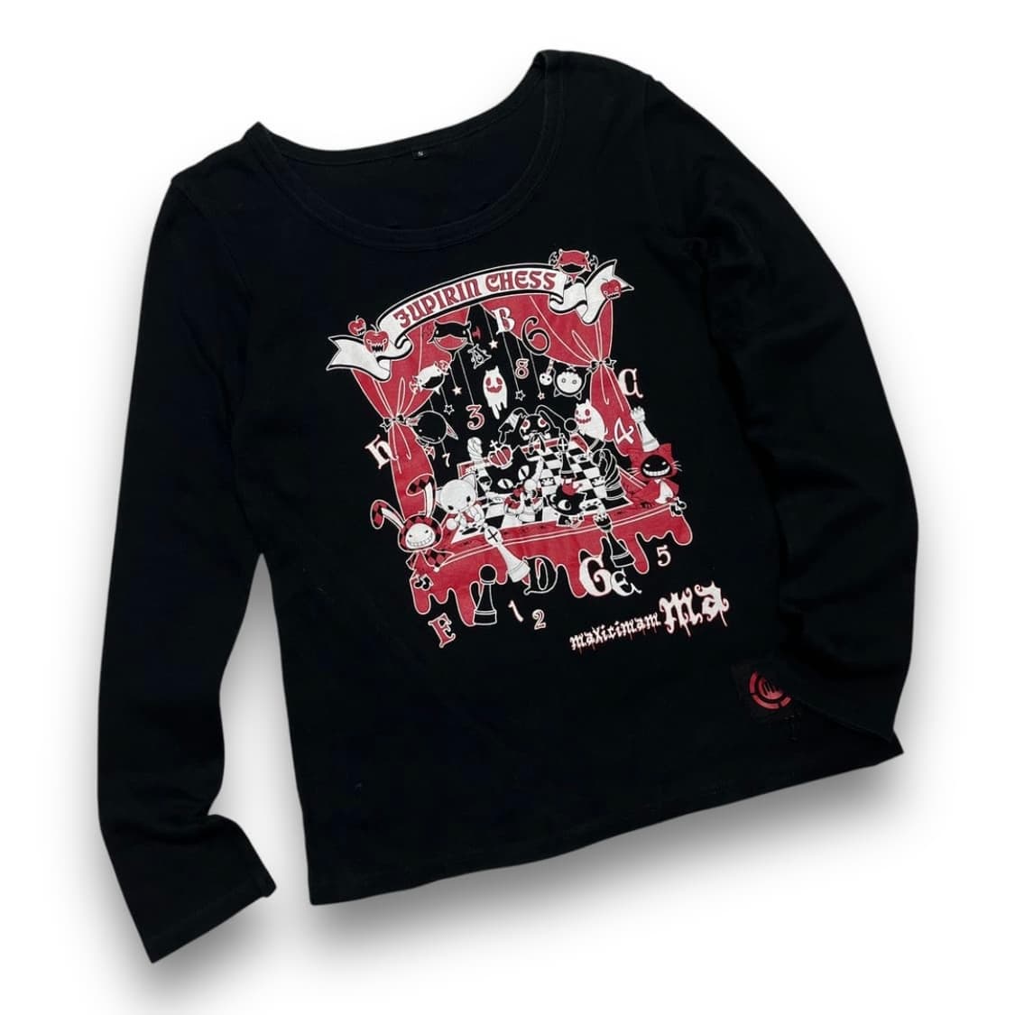 펑크 맥시멈 데빌 캣 아트 다크 롱 슬리브 상품이미지1